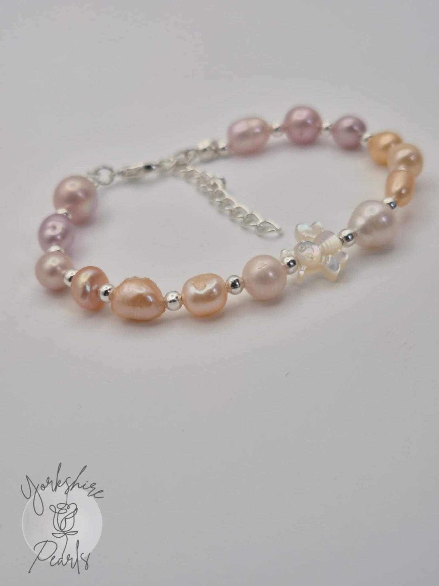 Multiple Pearl Bee Charm Bracelet