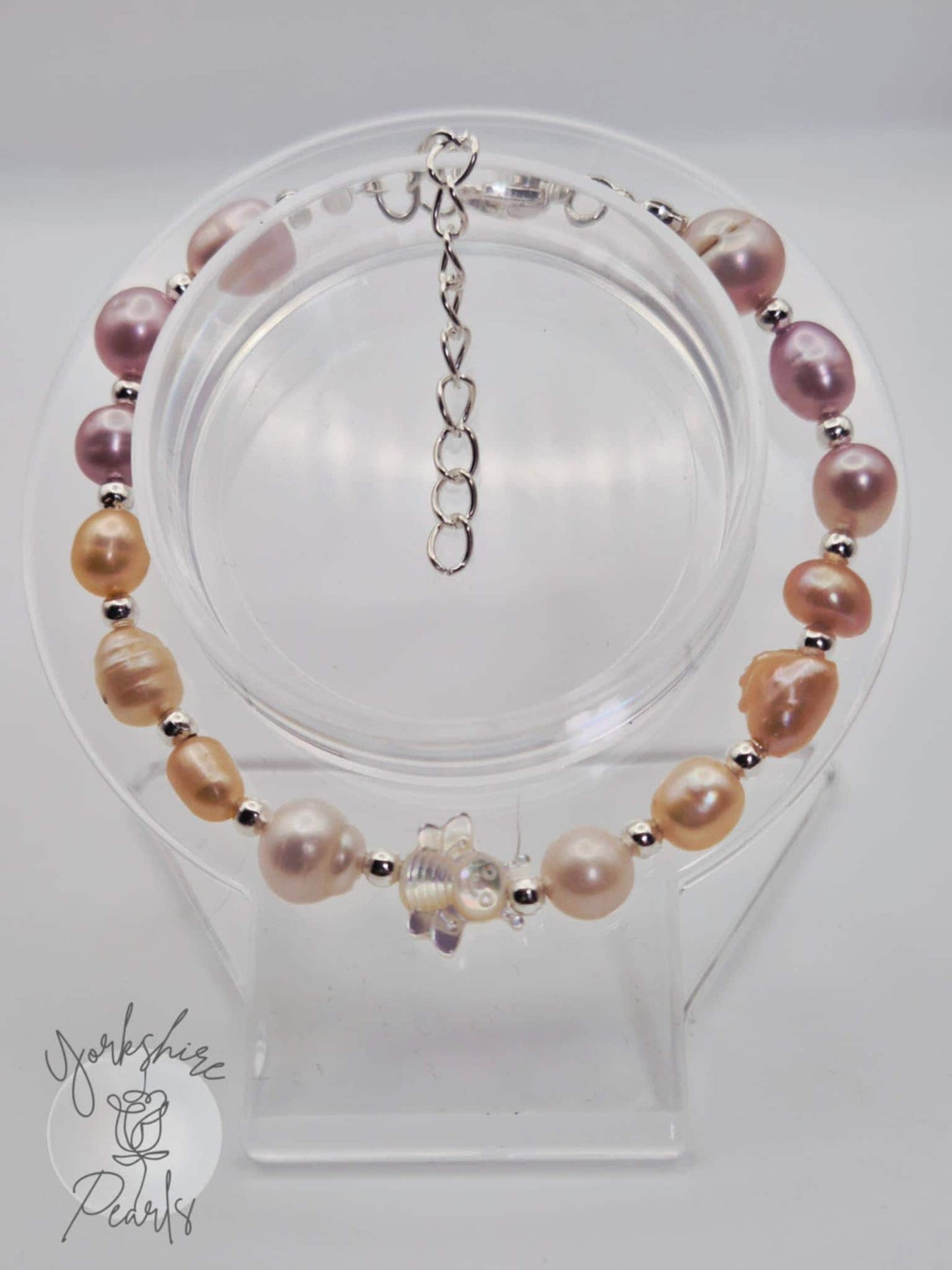 Multiple Pearl Bee Charm Bracelet