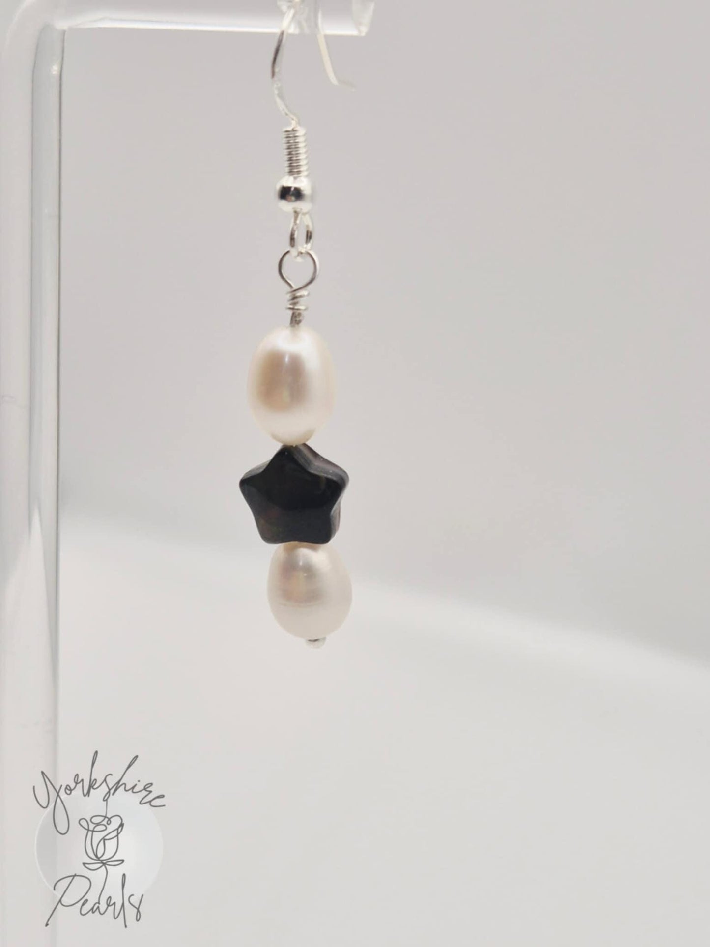 Pearl & Star Drop Earrings