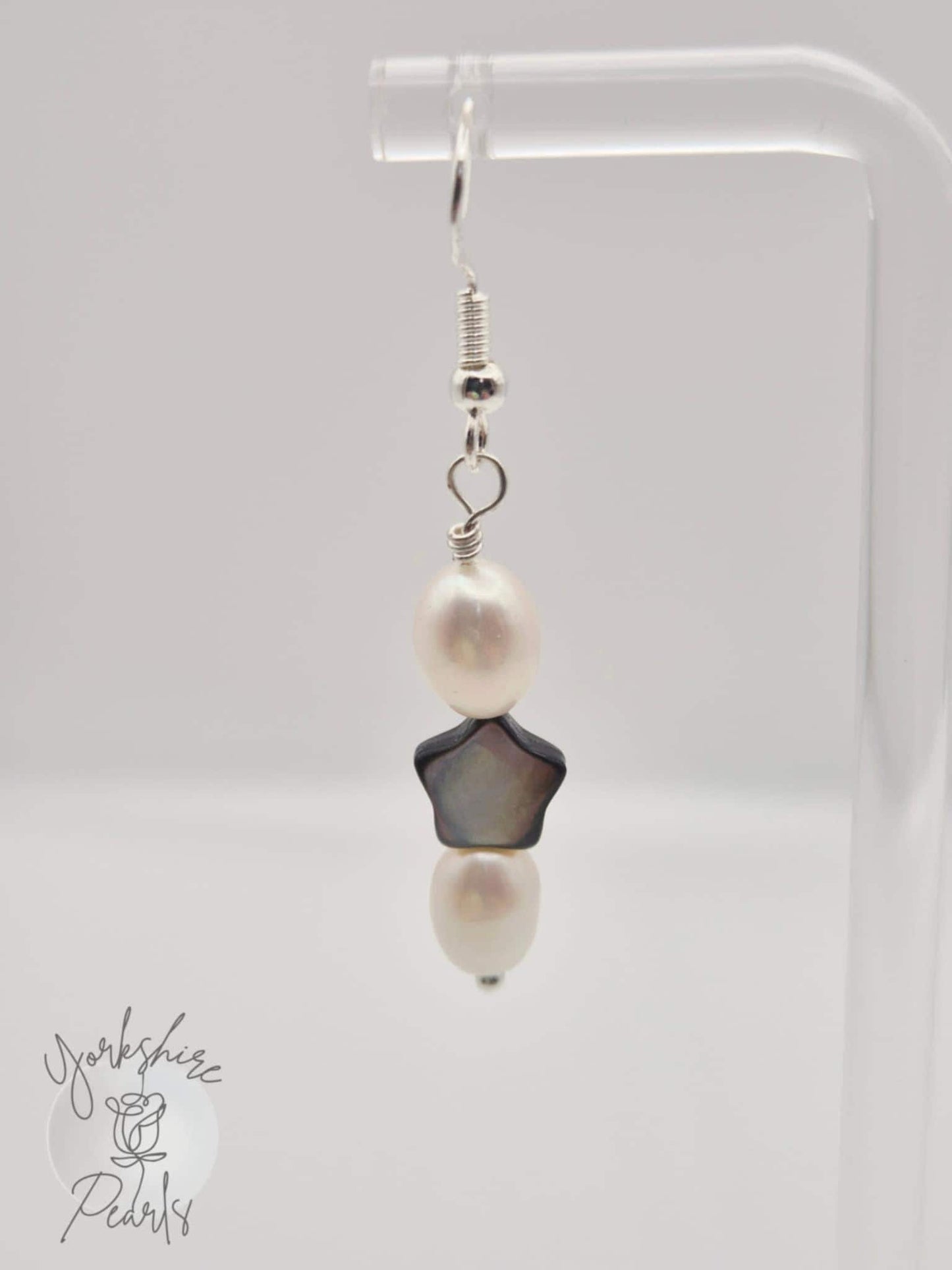 Pearl & Star Drop Earrings