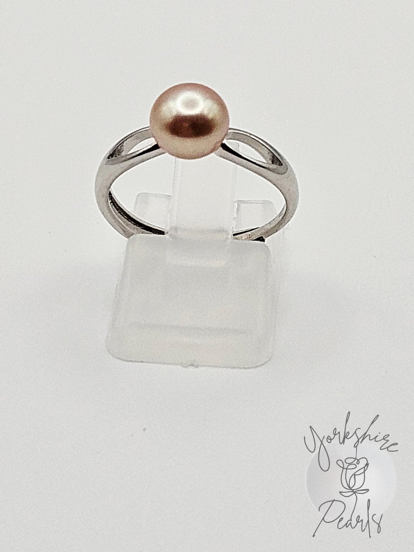 S925 Adjustable Seedless Pearl Ring