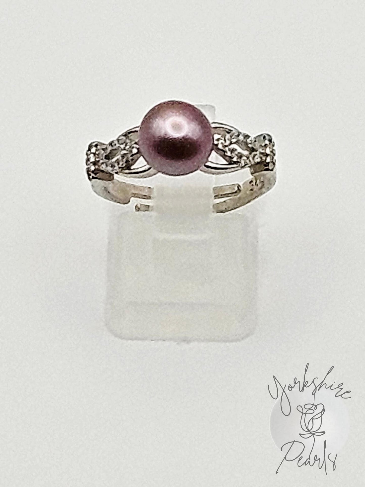 Elegant Sterling Silver Adjustable Pearl Ring