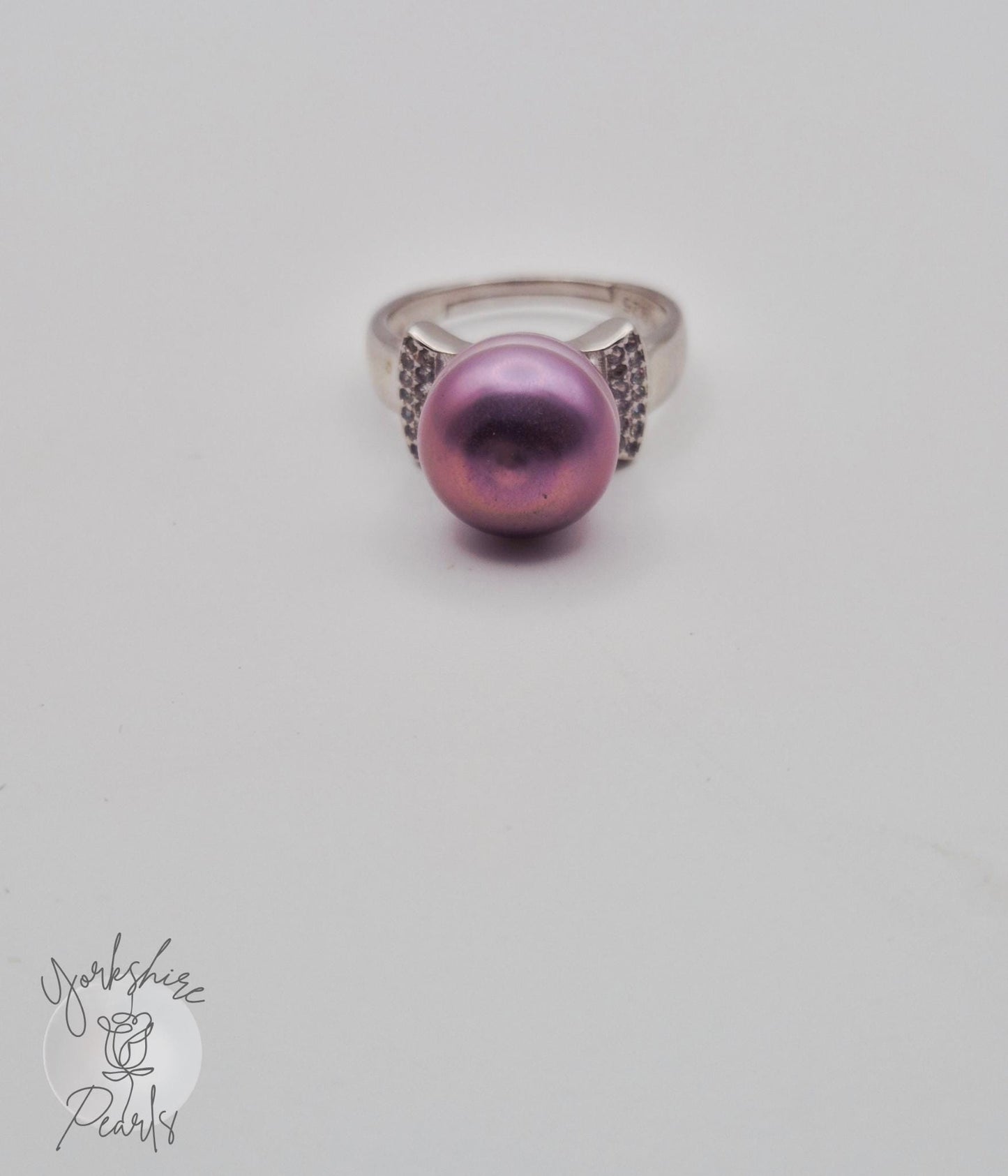 Unique Edison Pearl Adjustable Sterling Silver Ring