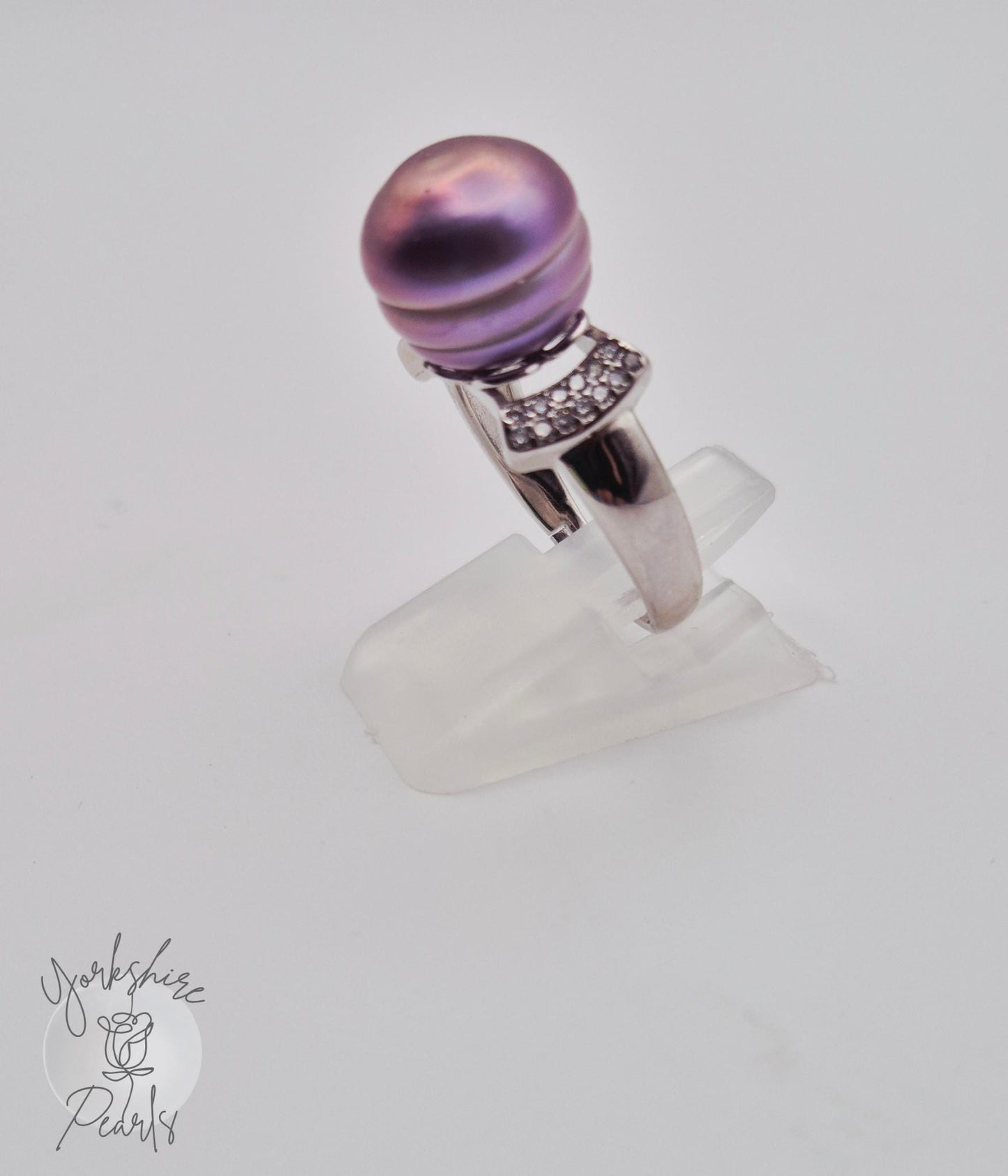 Unique Edison Pearl Adjustable Sterling Silver Ring