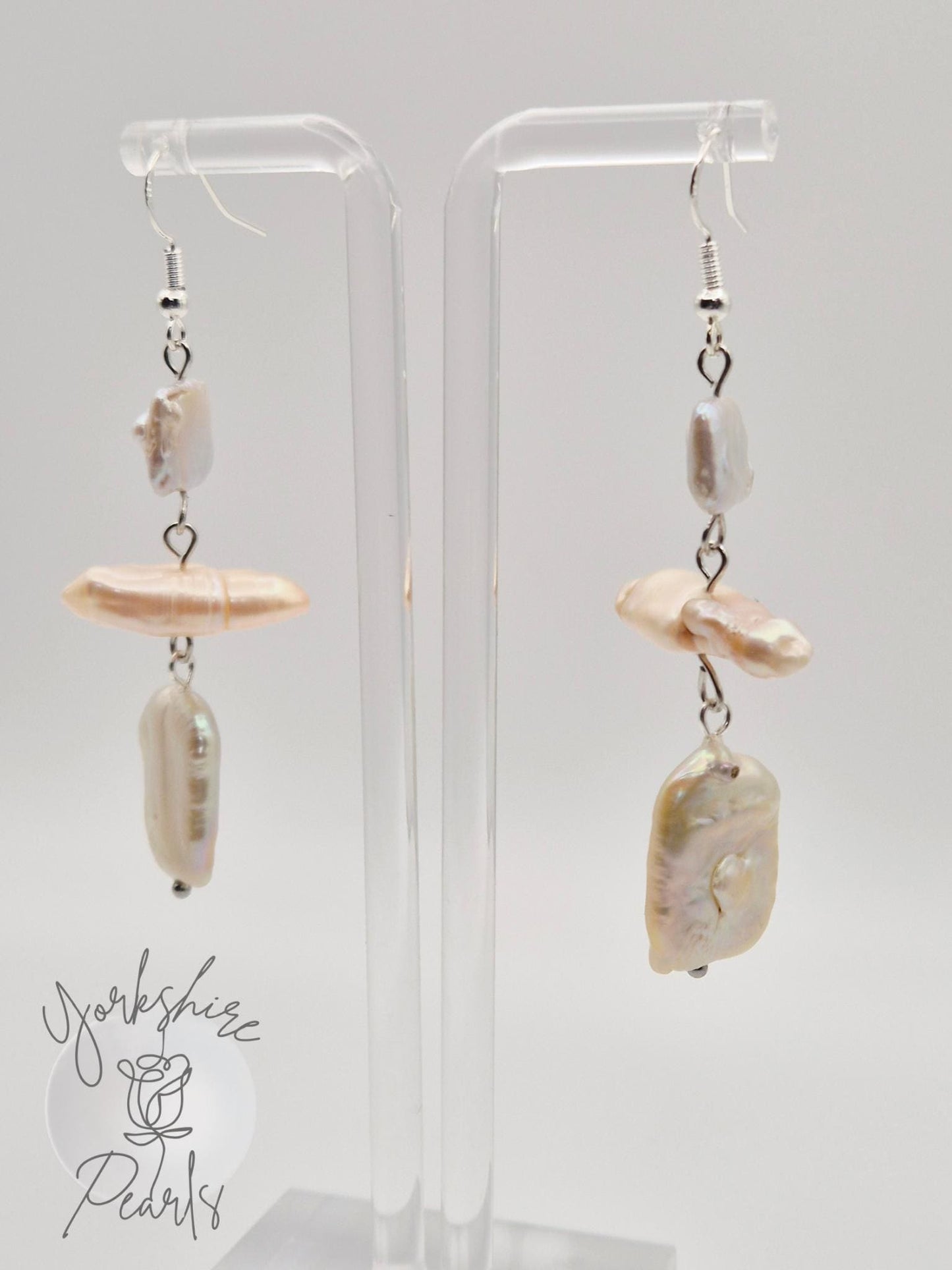 Multiple Pearl Shape Drop Earrings