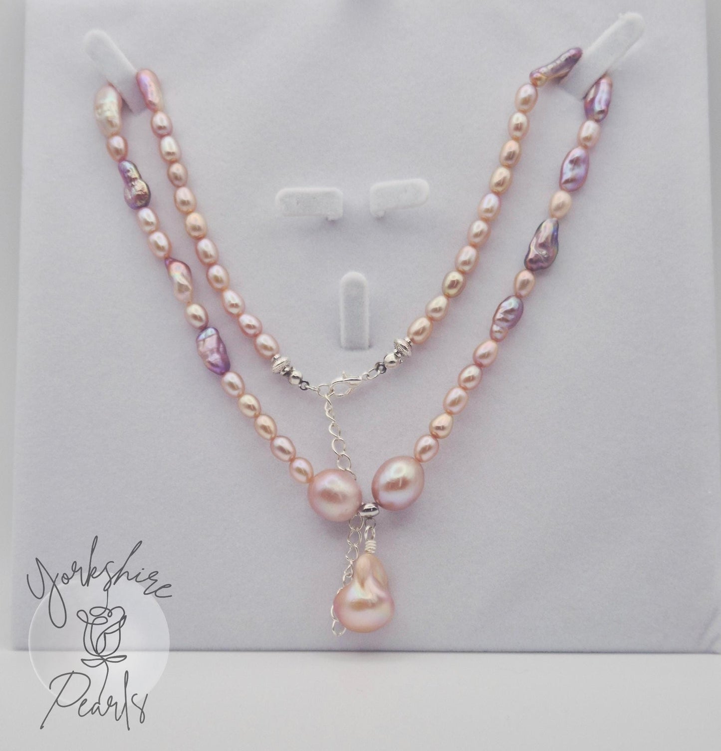 Multiple Pearl Full String Edison Drop Necklace
