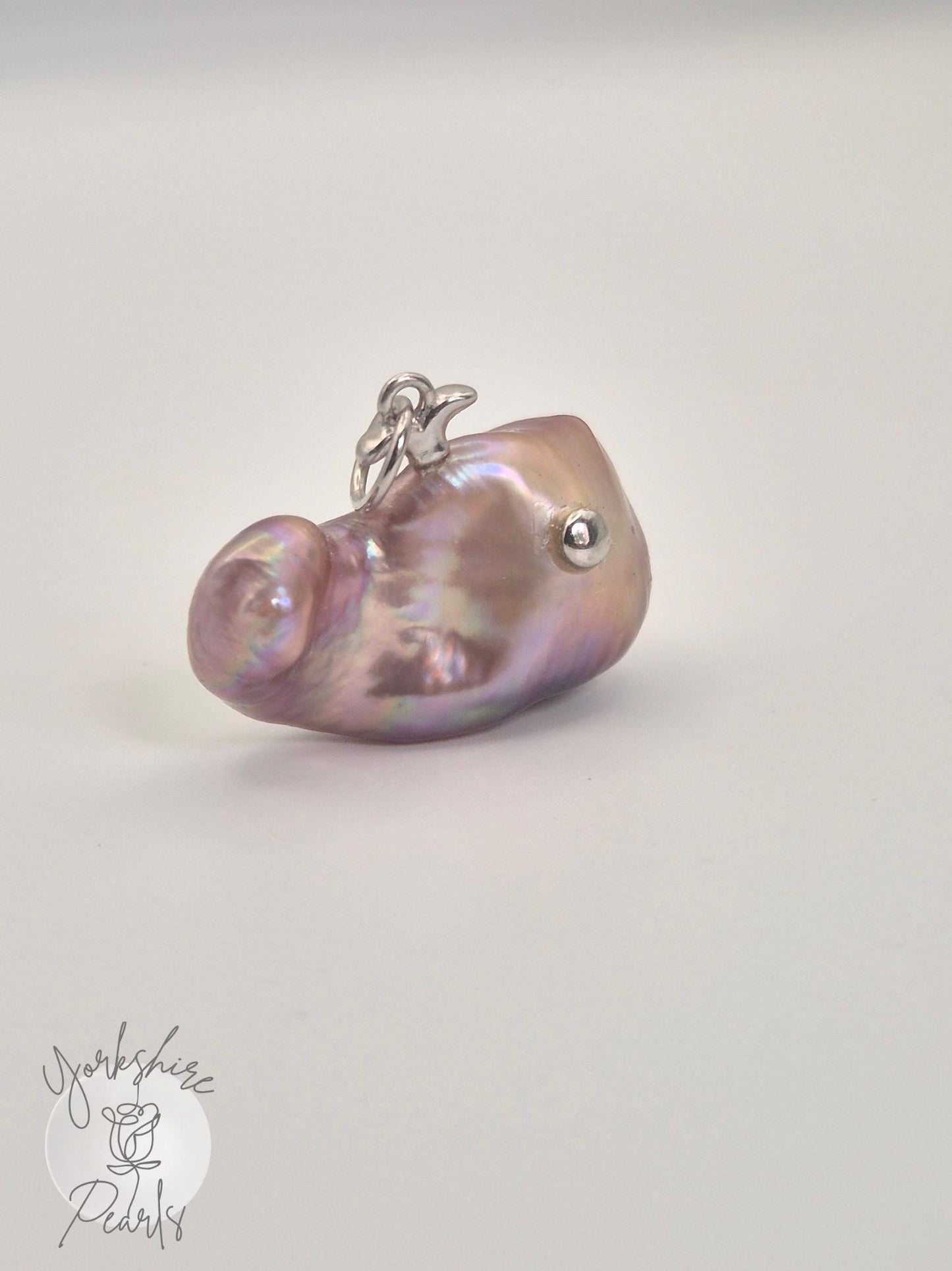 Large Pearl Whale Pendant