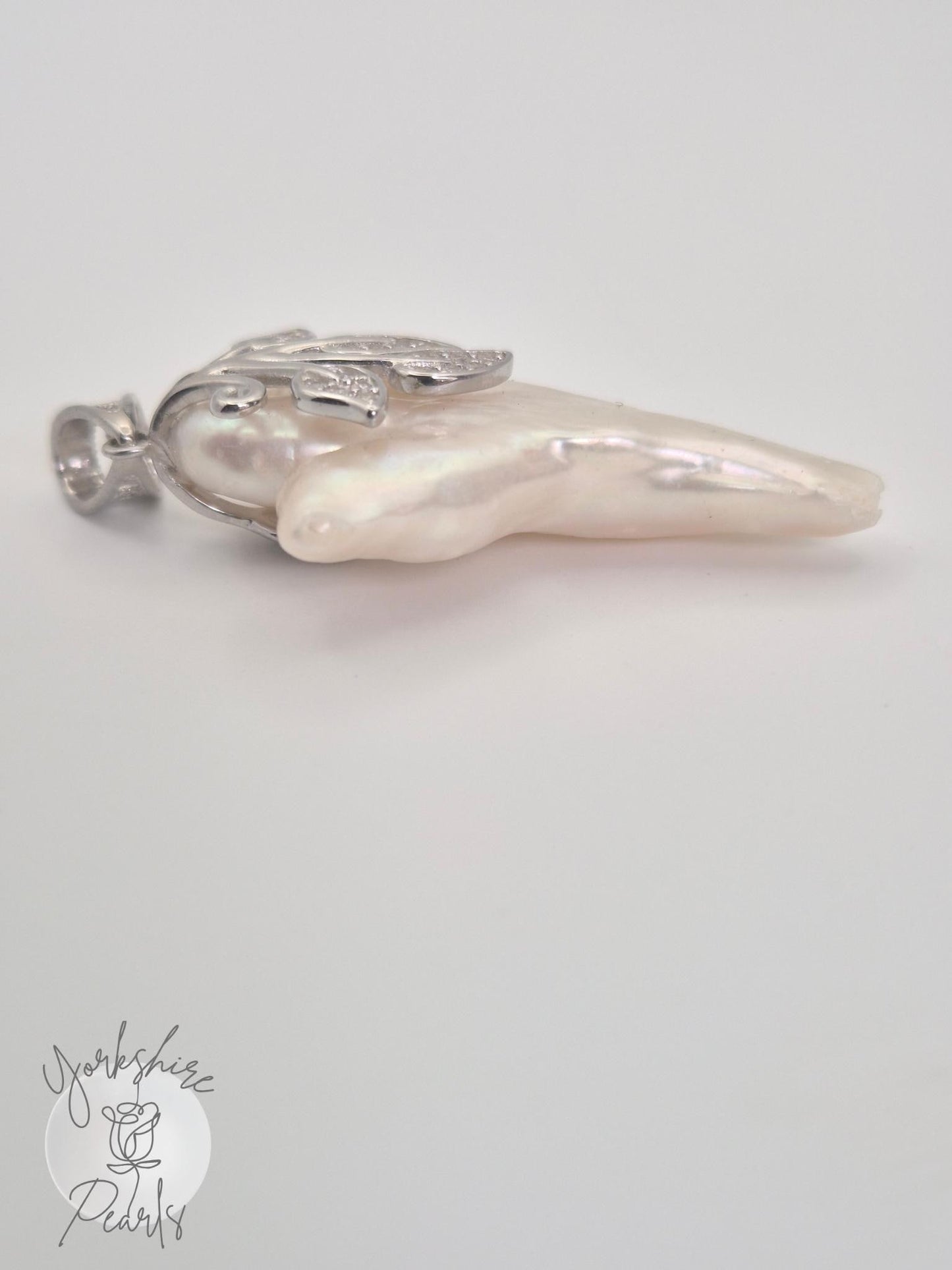 Pearl Tree and Leaf Design Pendant