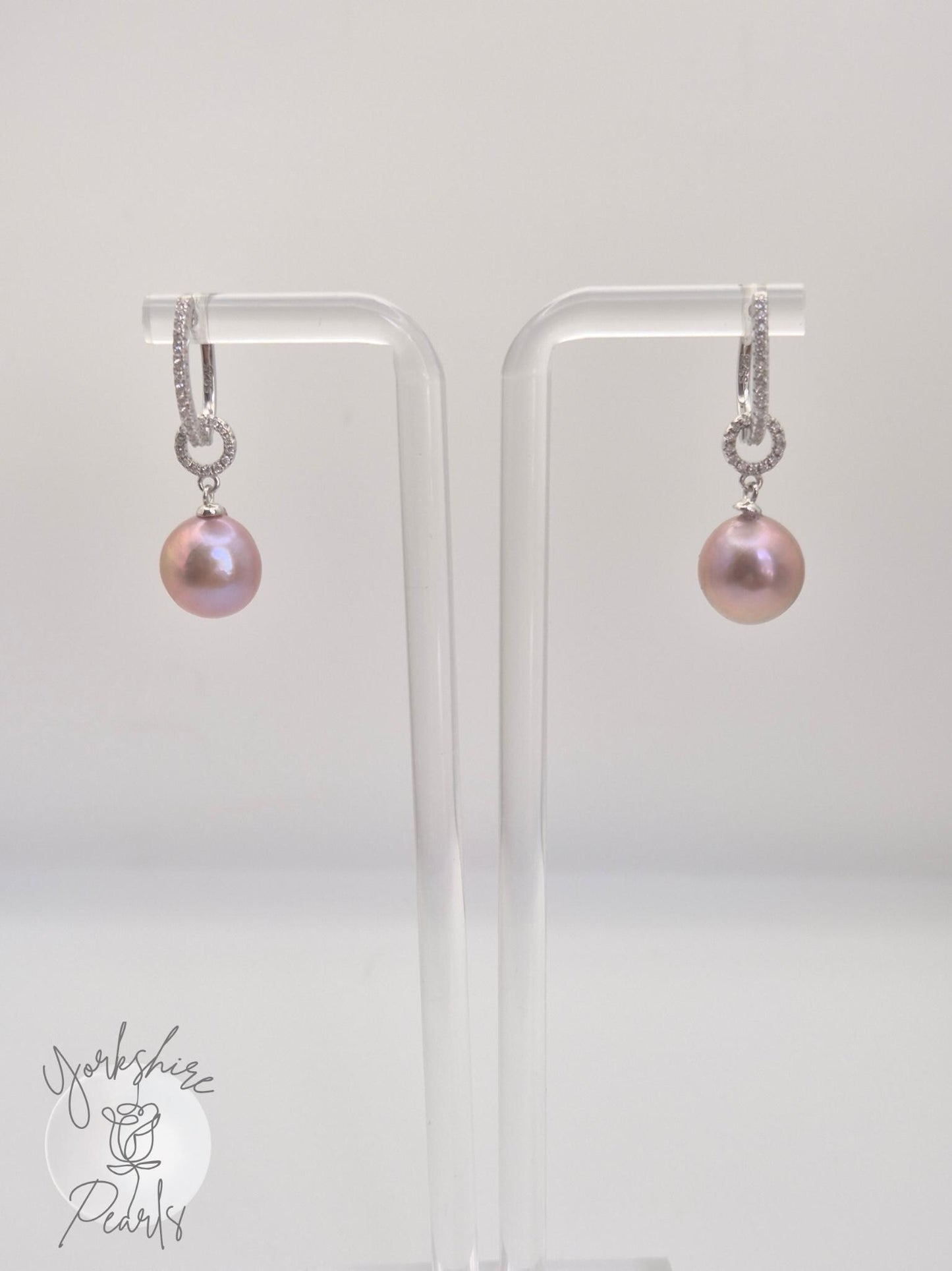 Cat Hoop Removable Edison Pearl Earrings - Sterling Silver