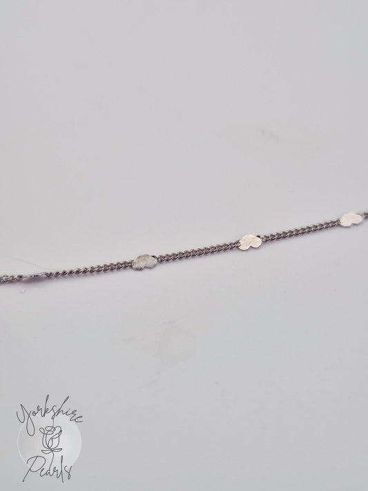S925 18 Inch Heart Link Chain