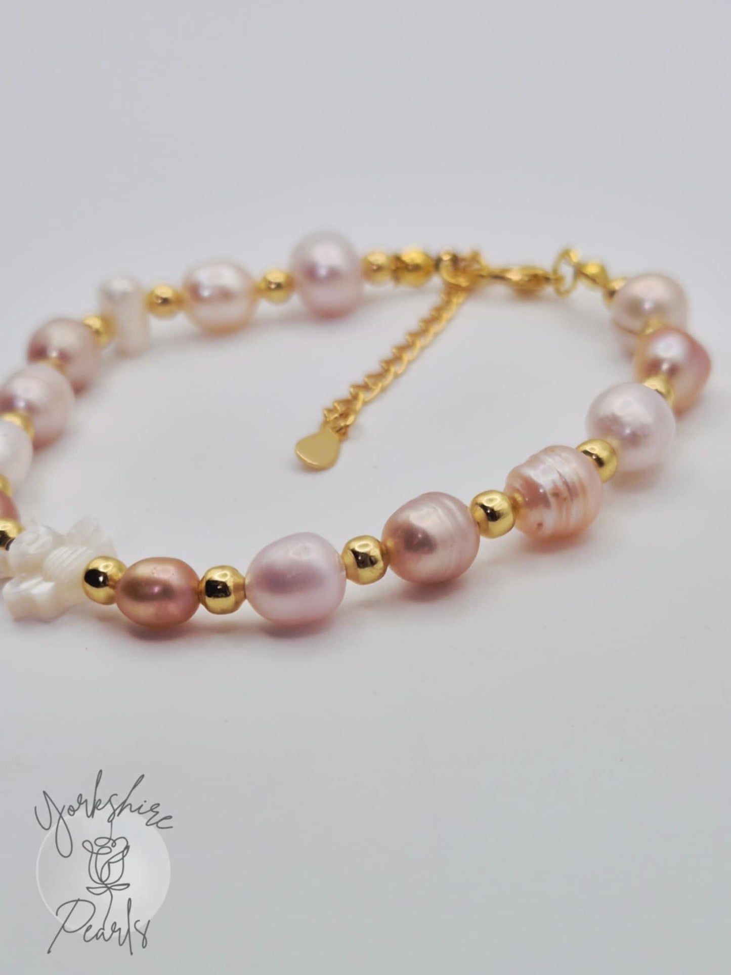 Pearl & Mother of Pearl Charm Bracelet