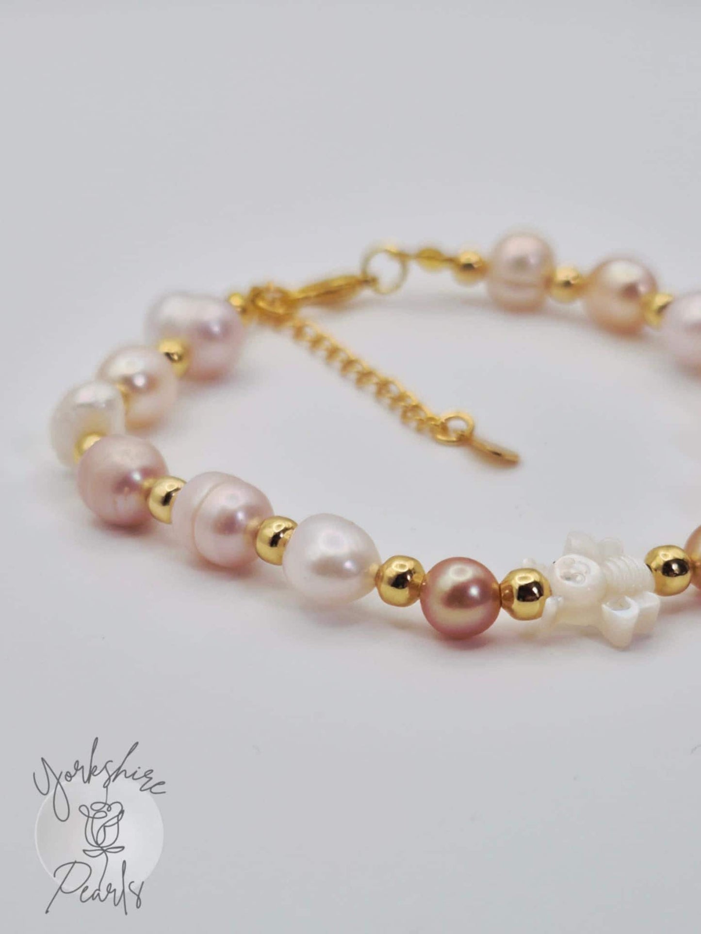 Pearl & Mother of Pearl Charm Bracelet