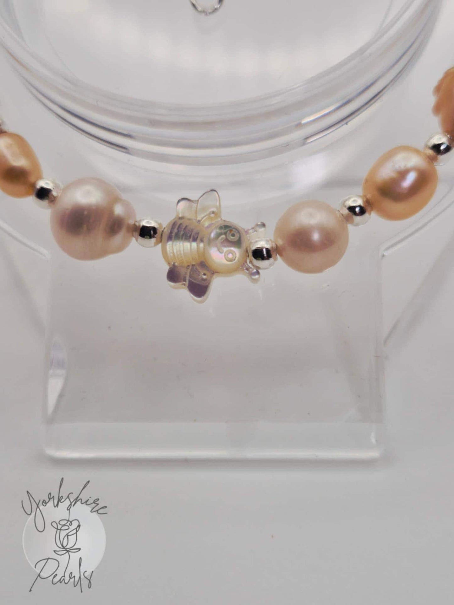 Multiple Pearl Bee Charm Bracelet