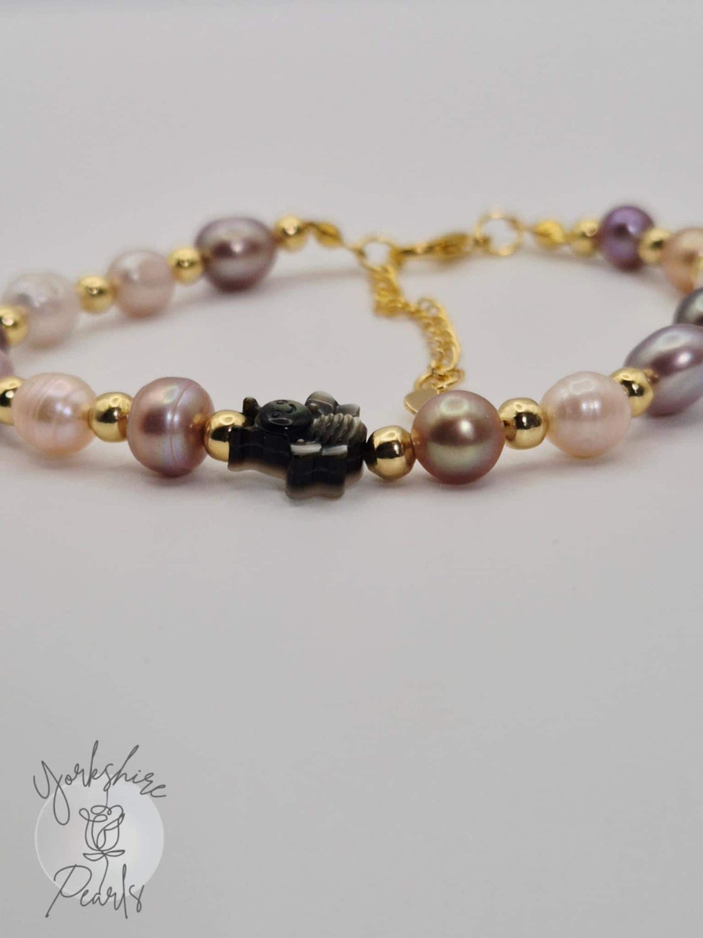 Multiple Pearl Bracelet with Bee Charm
