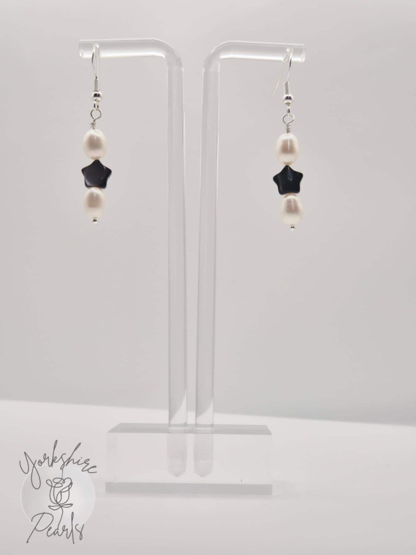 Pearl & Star Drop Earrings