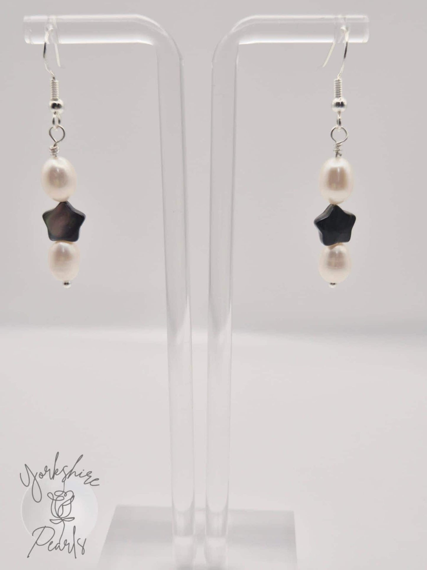 Pearl & Star Drop Earrings