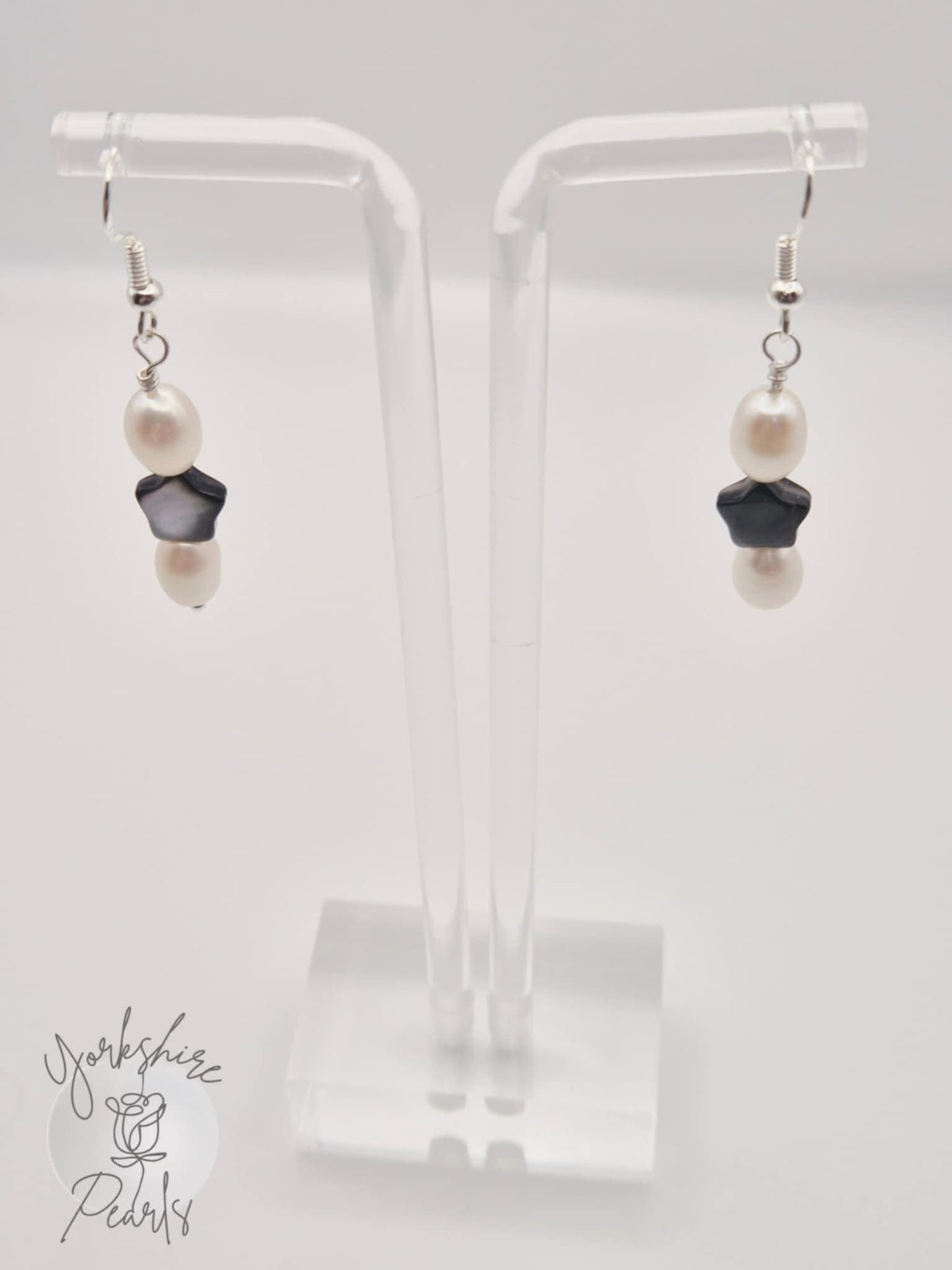 Pearl & Star Drop Earrings