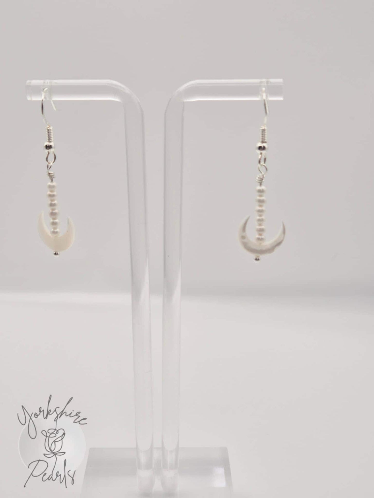 Baby Pearl Anchor Earrings