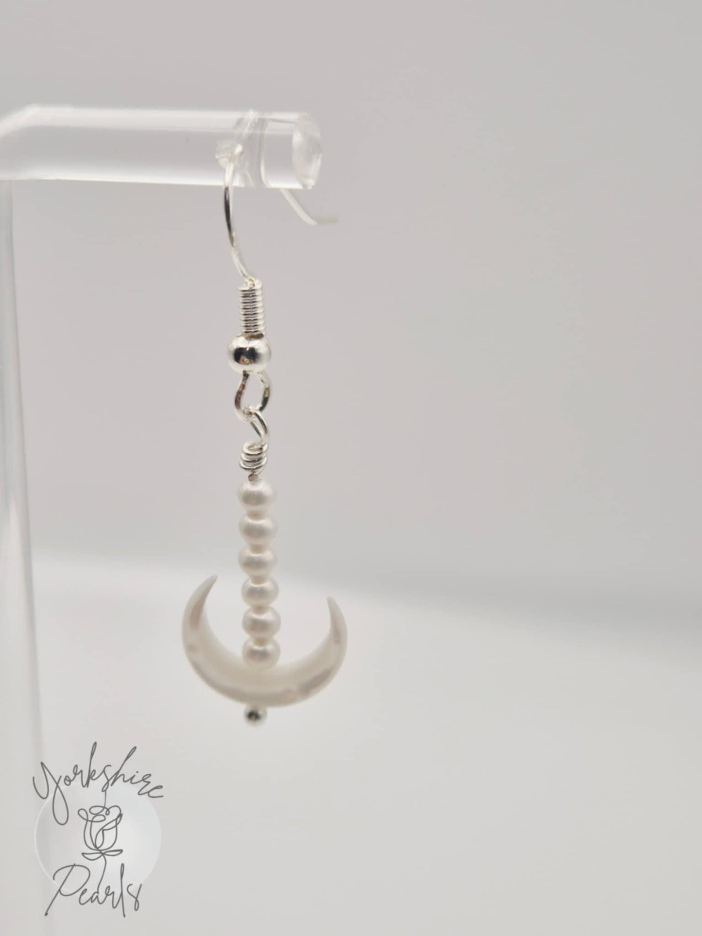 Baby Pearl Anchor Earrings