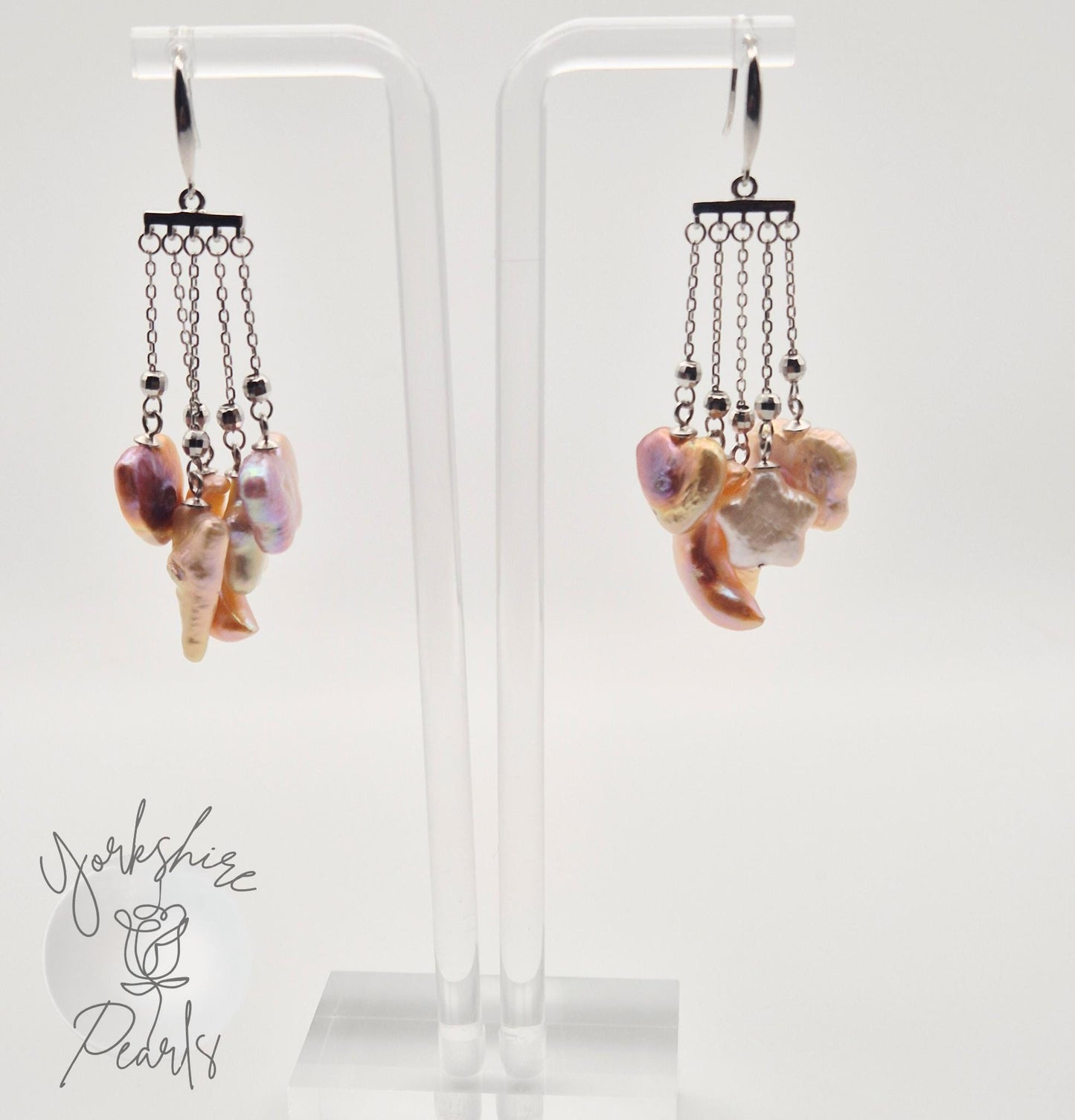 Multi Shaped Pearl Earring and Pendant Set