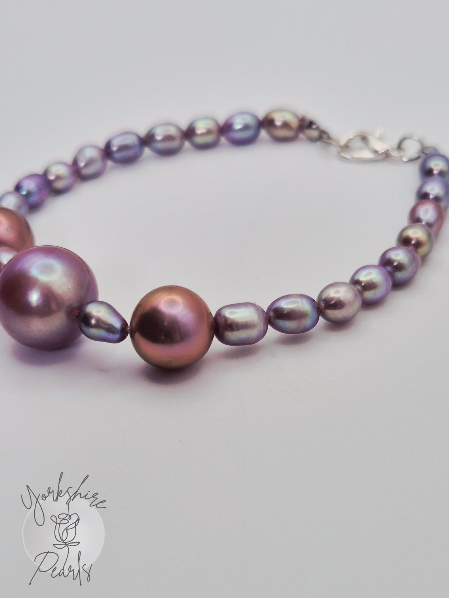 Triple Edison Purple Pearl Bracelet