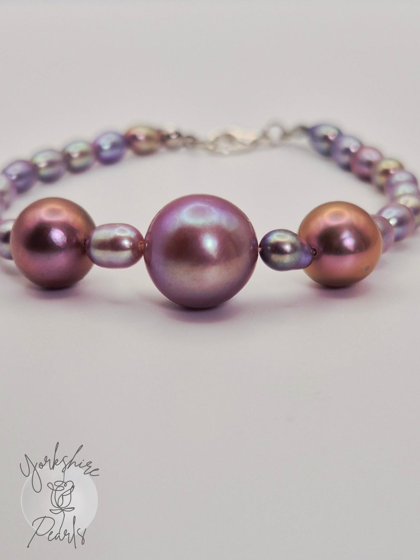 Triple Edison Purple Pearl Bracelet
