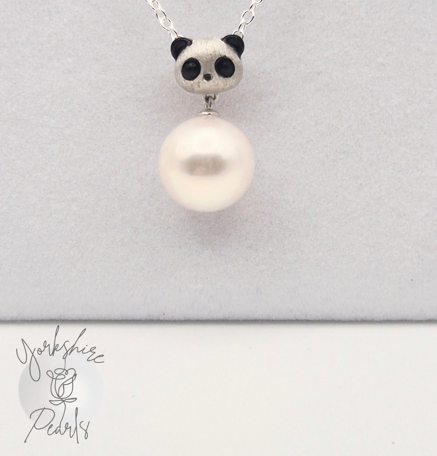 Classic Edison Pearl Panda Earrings and Pendant Set