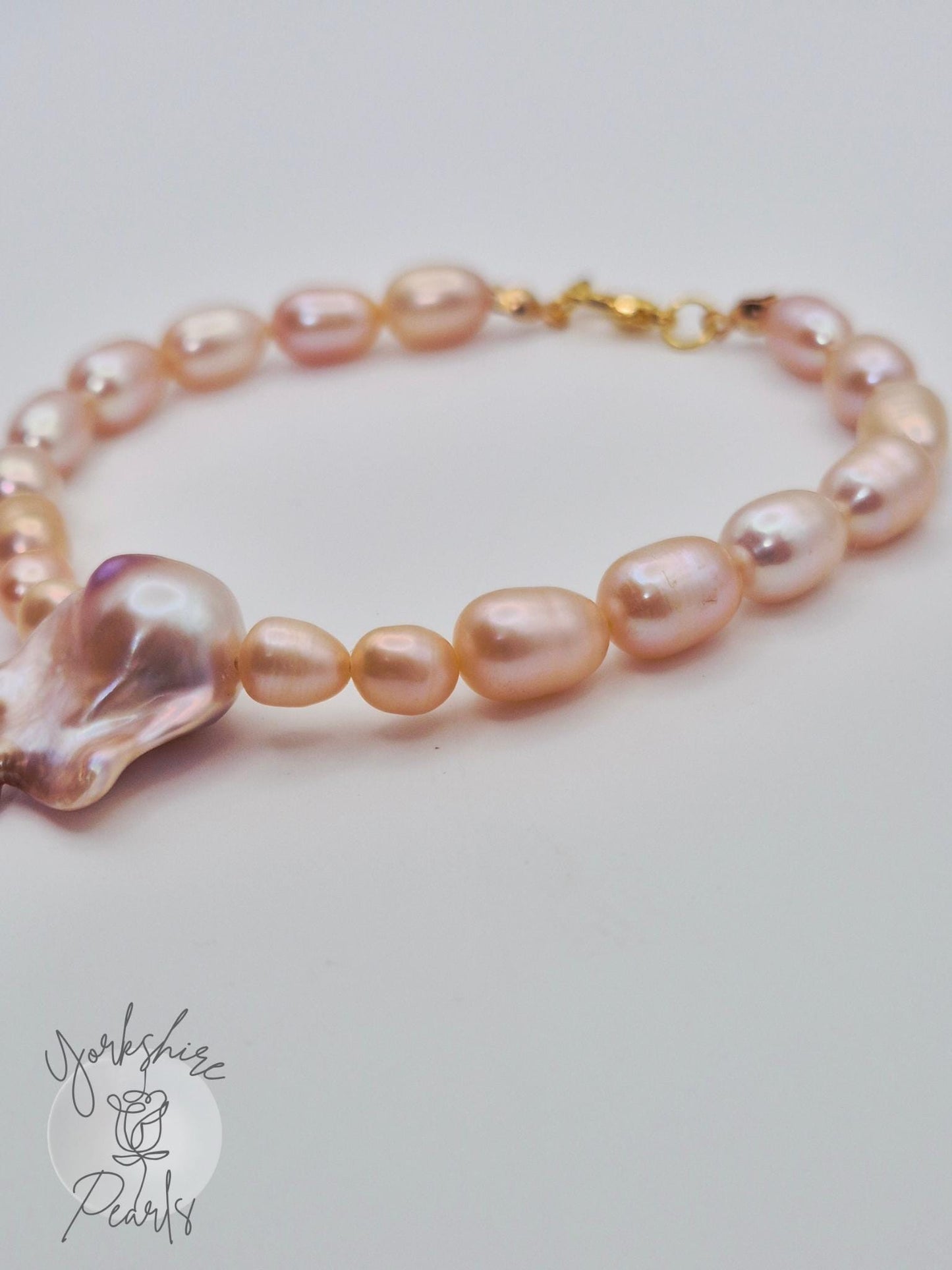 Multiple Pearl Bracelet With Centre Baroque Pearl