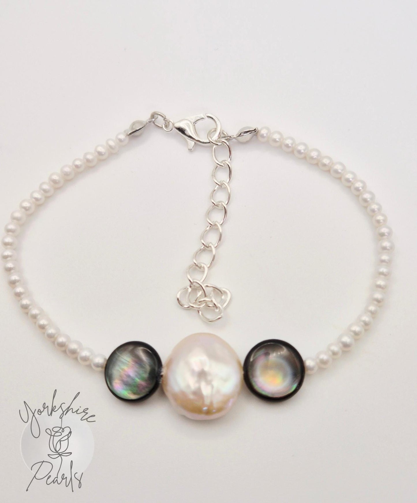 Petite Pearl Bracelet With Button Pearl