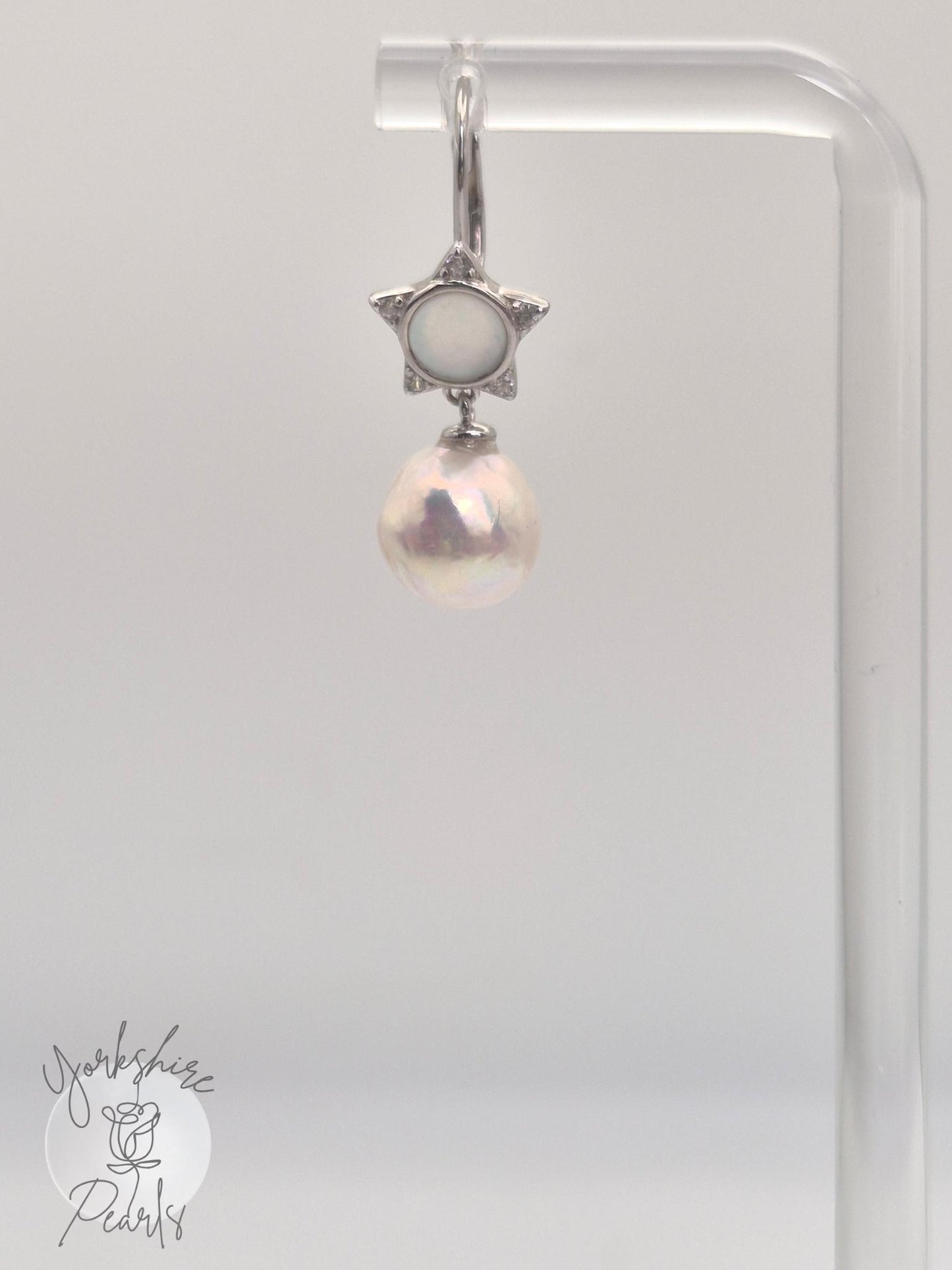 Candy Paper Edison Pearl Sterling Silver Earrings