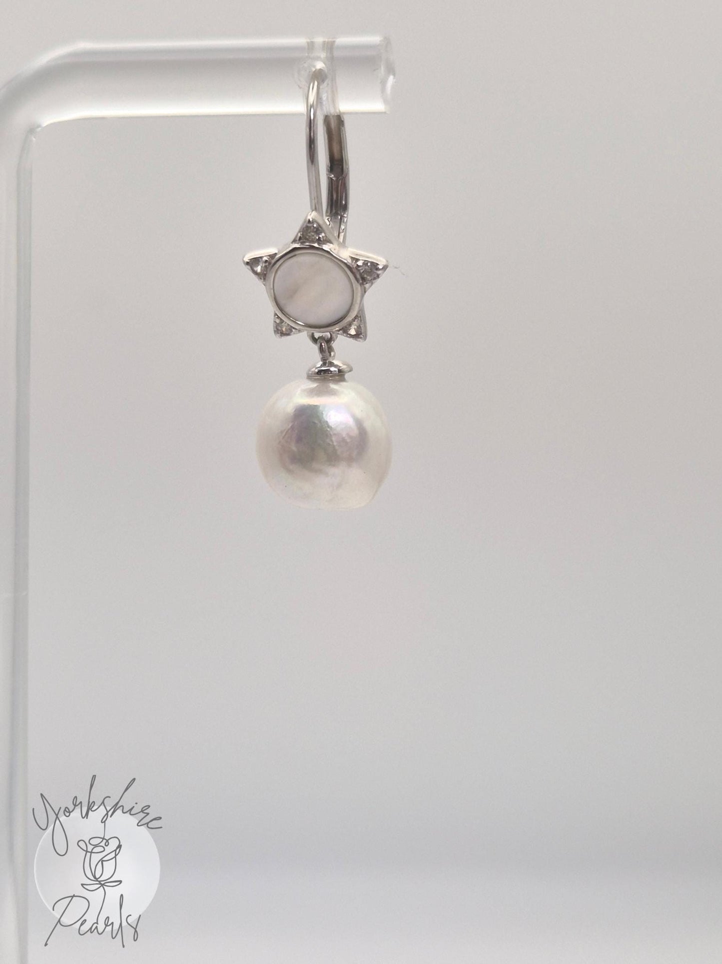 Candy Paper Edison Pearl Sterling Silver Earrings