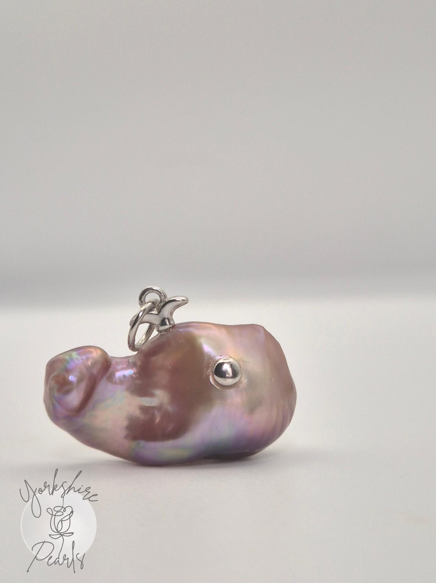 Large Pearl Whale Pendant