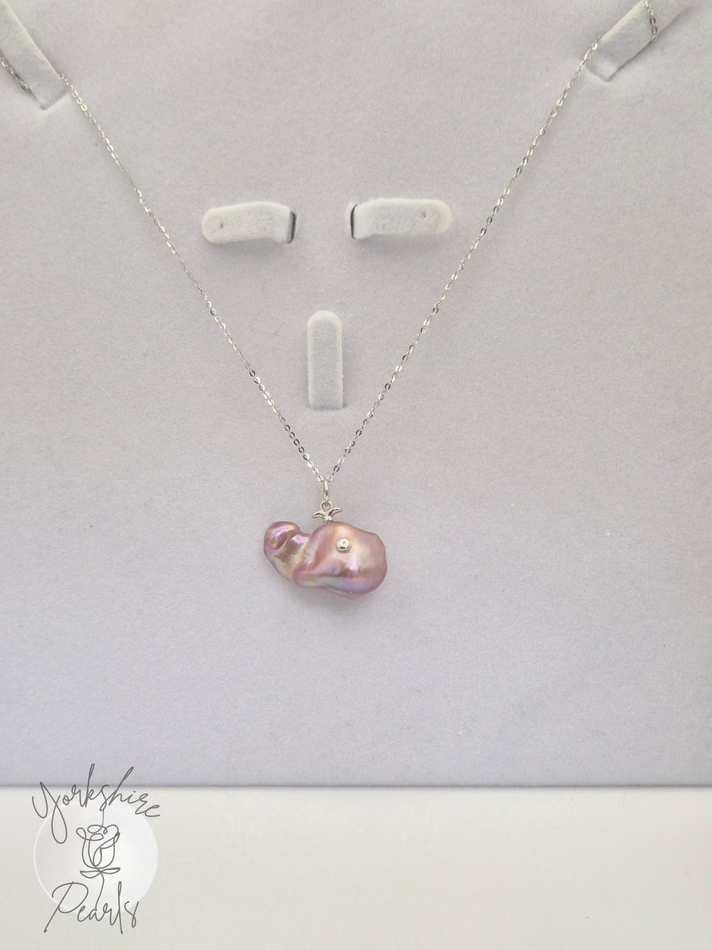 Large Pearl Whale Pendant