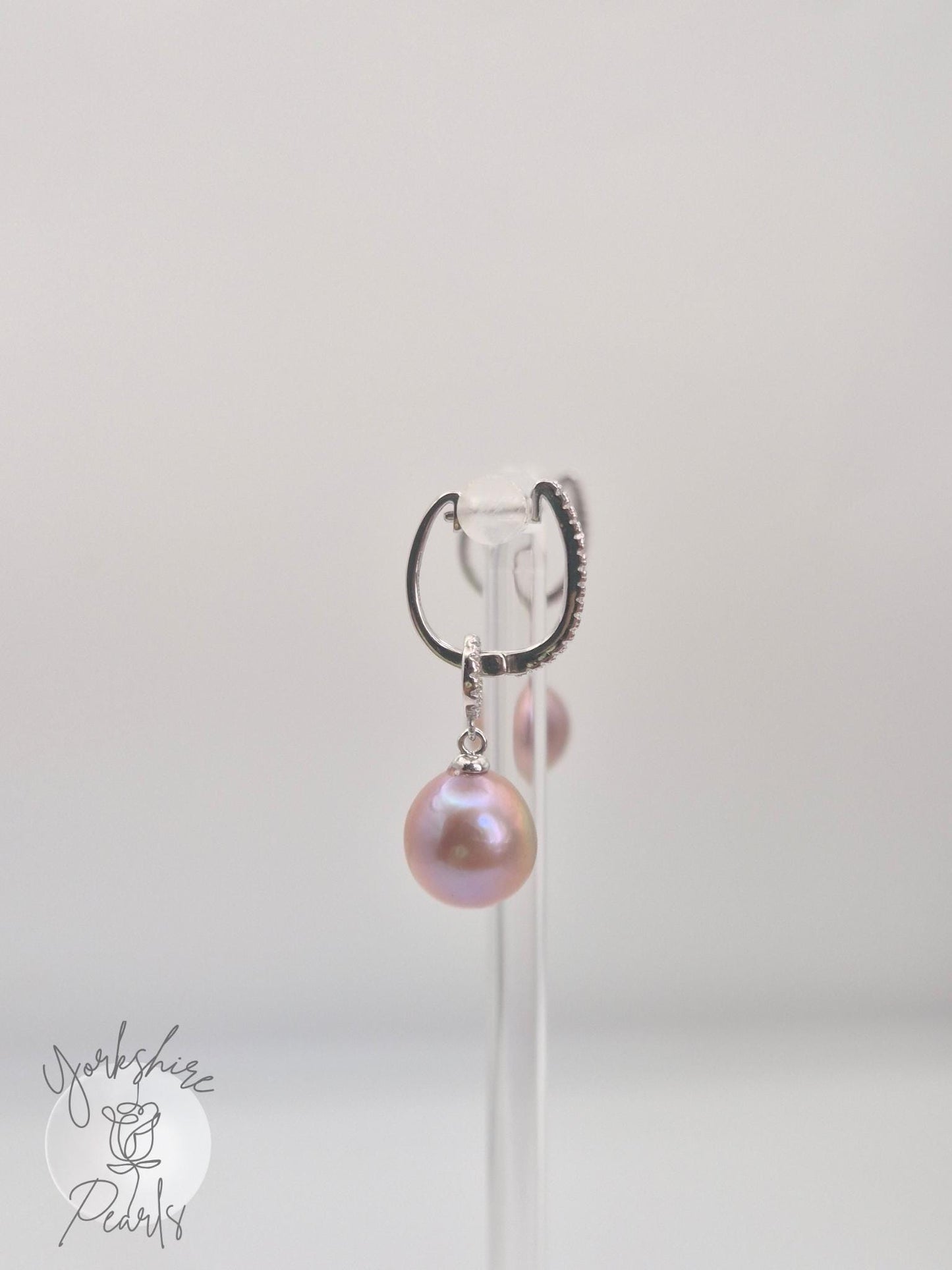 Cat Hoop Removable Edison Pearl Earrings - Sterling Silver