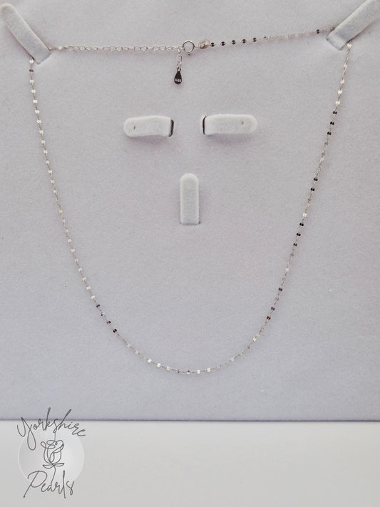 S925 18 Inch Chain With Razor Blade design