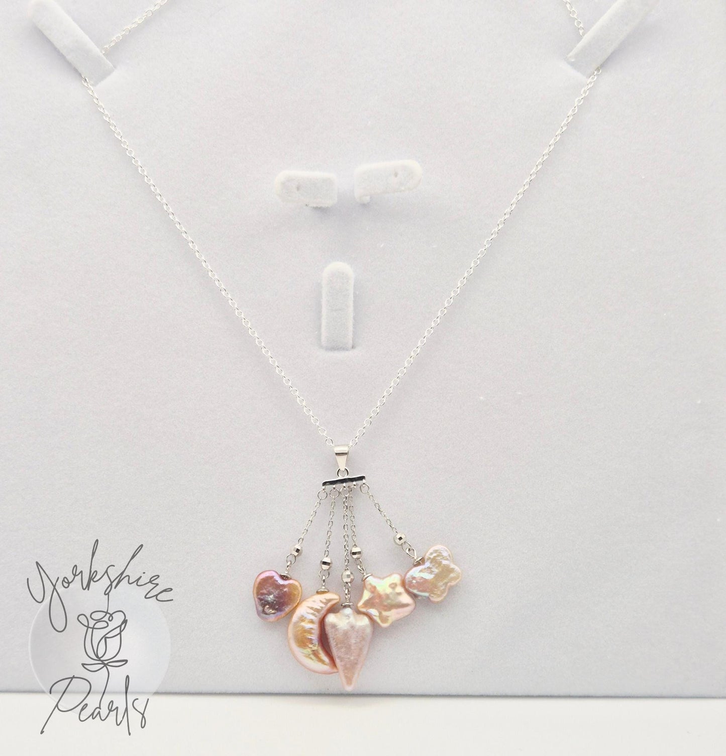 Multi Shaped Pearl Earring and Pendant Set