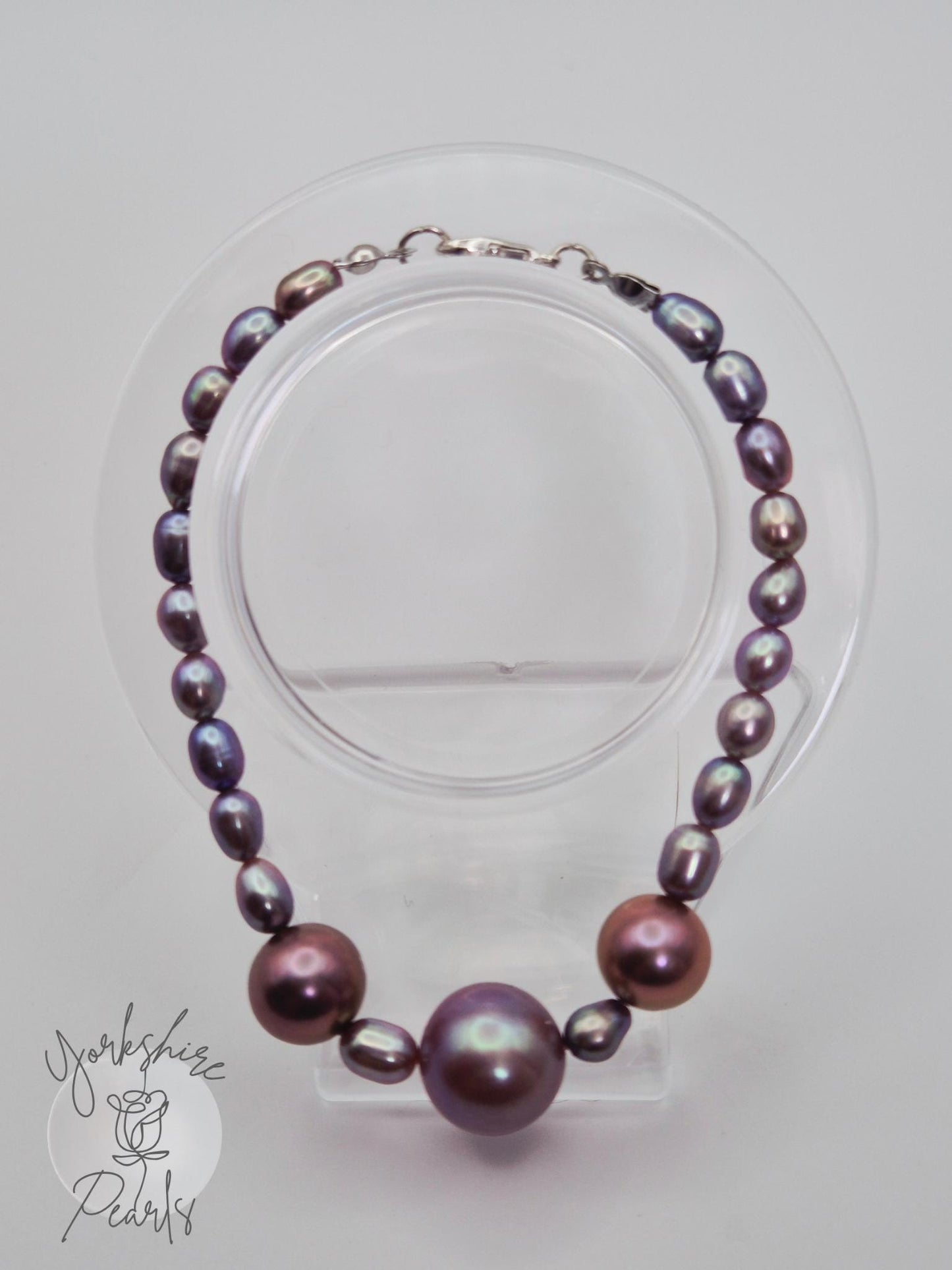 Triple Edison Purple Pearl Bracelet
