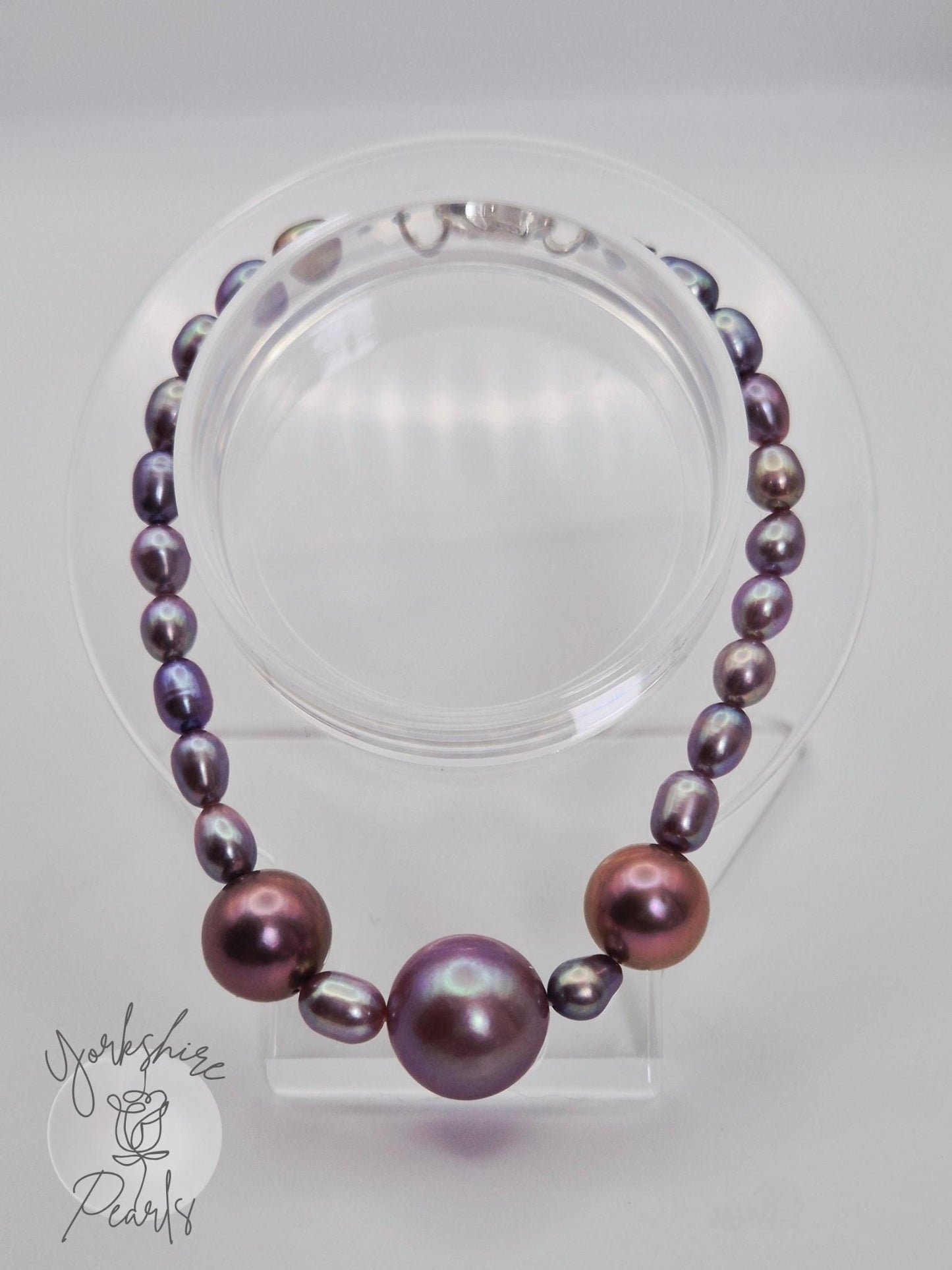 Triple Edison Purple Pearl Bracelet