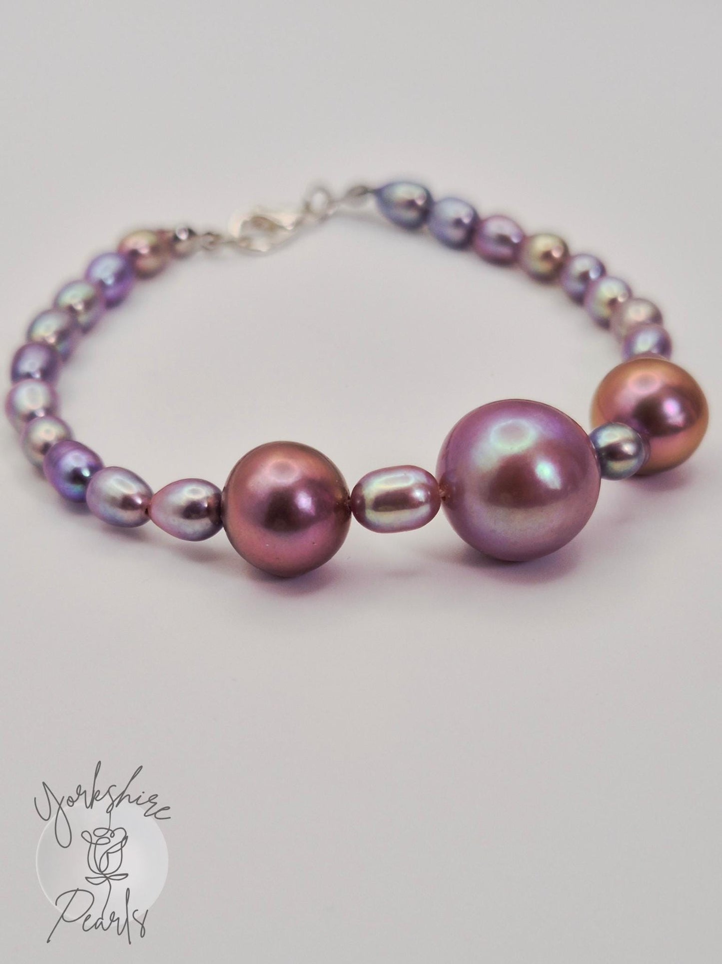 Triple Edison Purple Pearl Bracelet