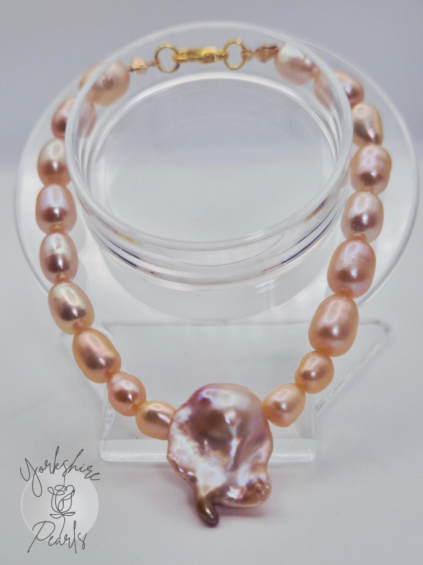 Multiple Pearl Bracelet With Centre Baroque Pearl