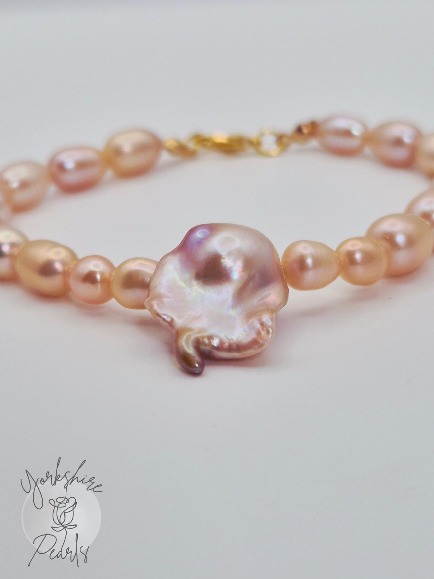 Multiple Pearl Bracelet With Centre Baroque Pearl