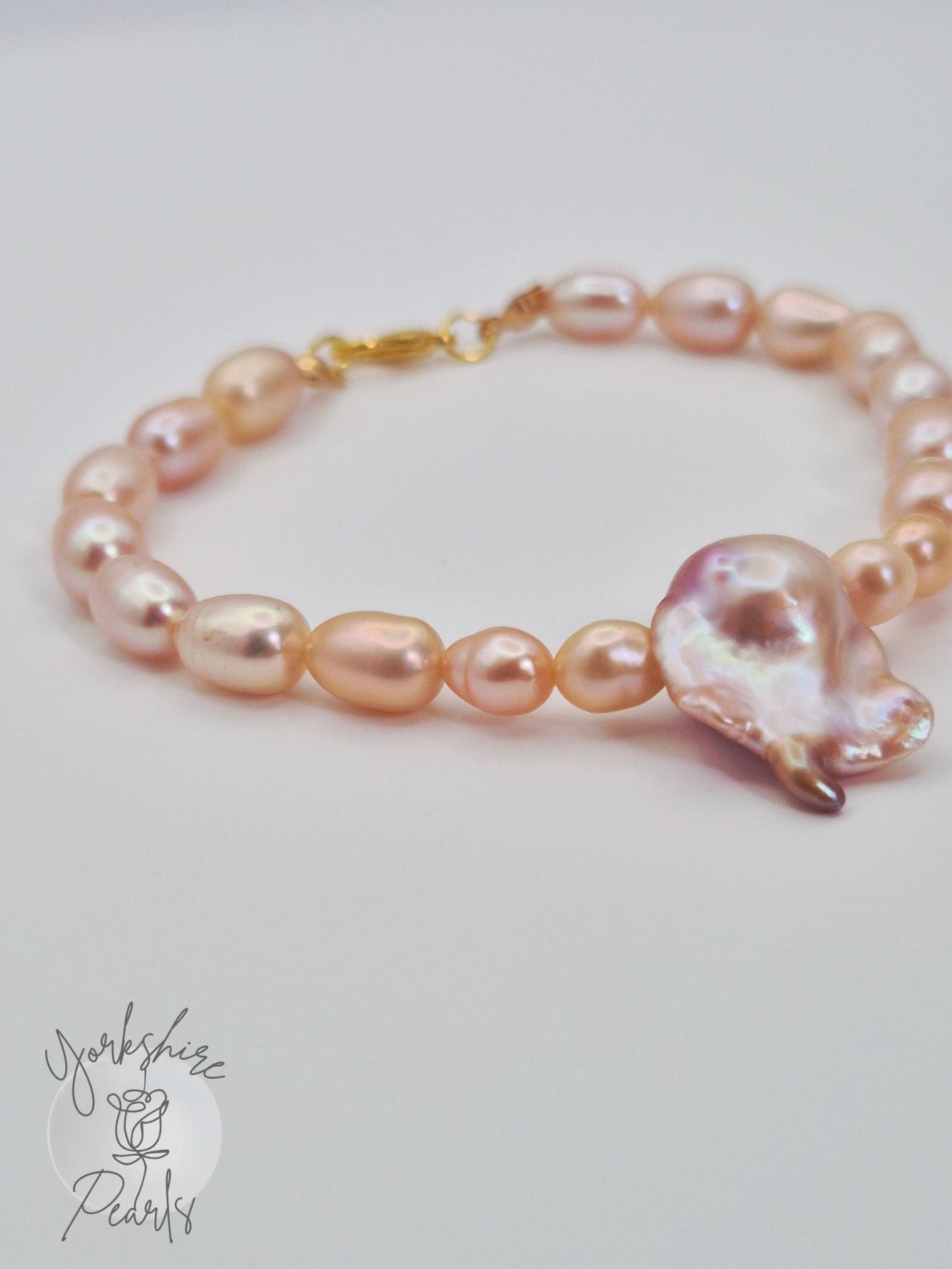 Multiple Pearl Bracelet With Centre Baroque Pearl