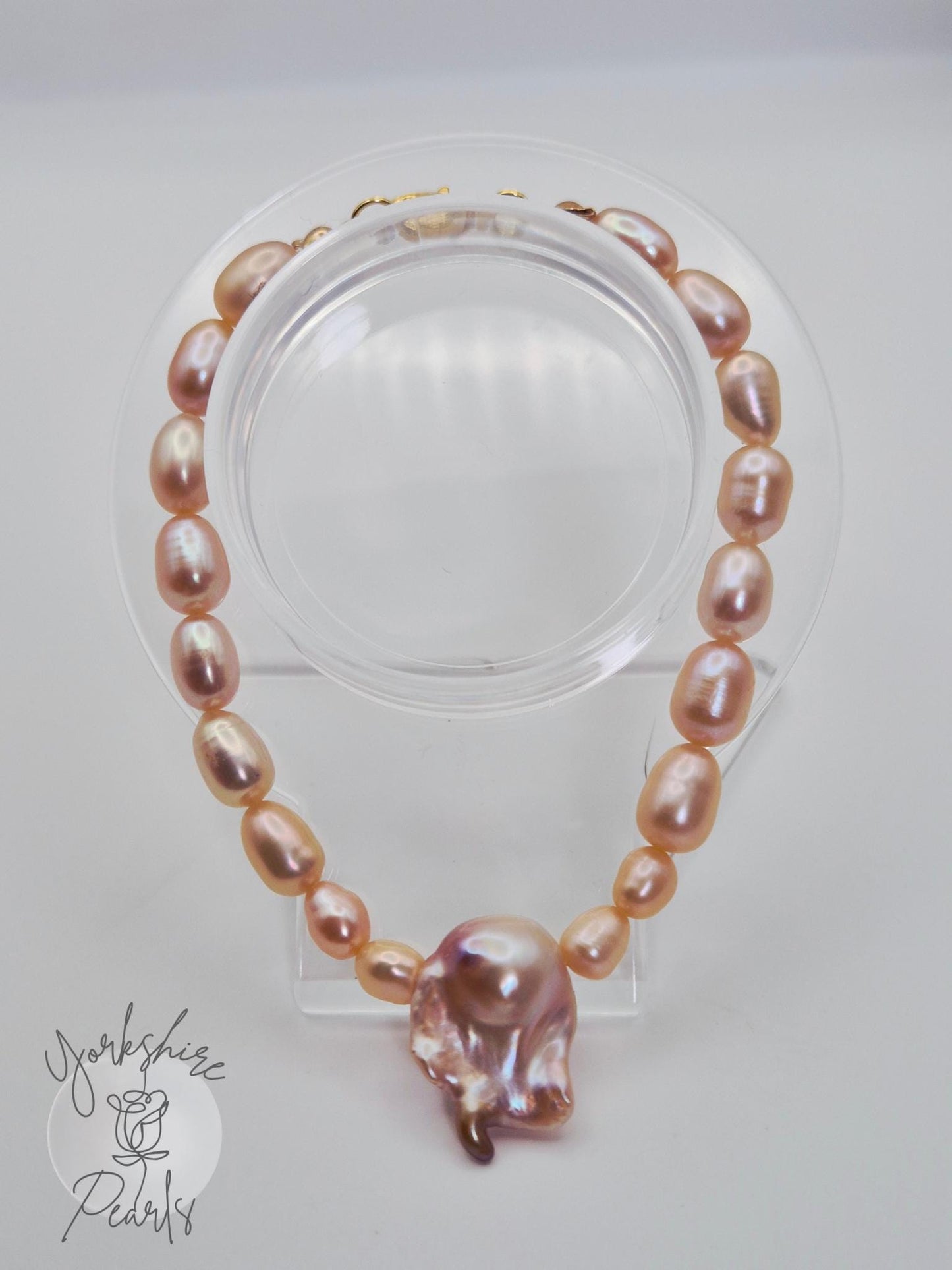 Multiple Pearl Bracelet With Centre Baroque Pearl