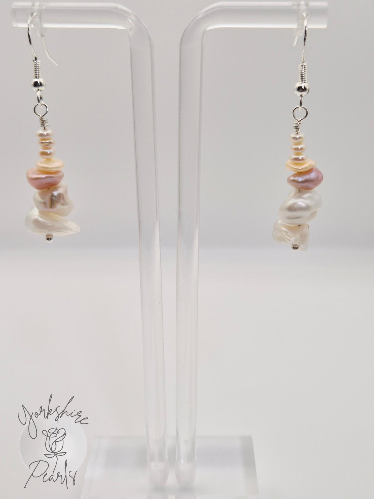 Keshi Pearl Gradient Dangle Earrings