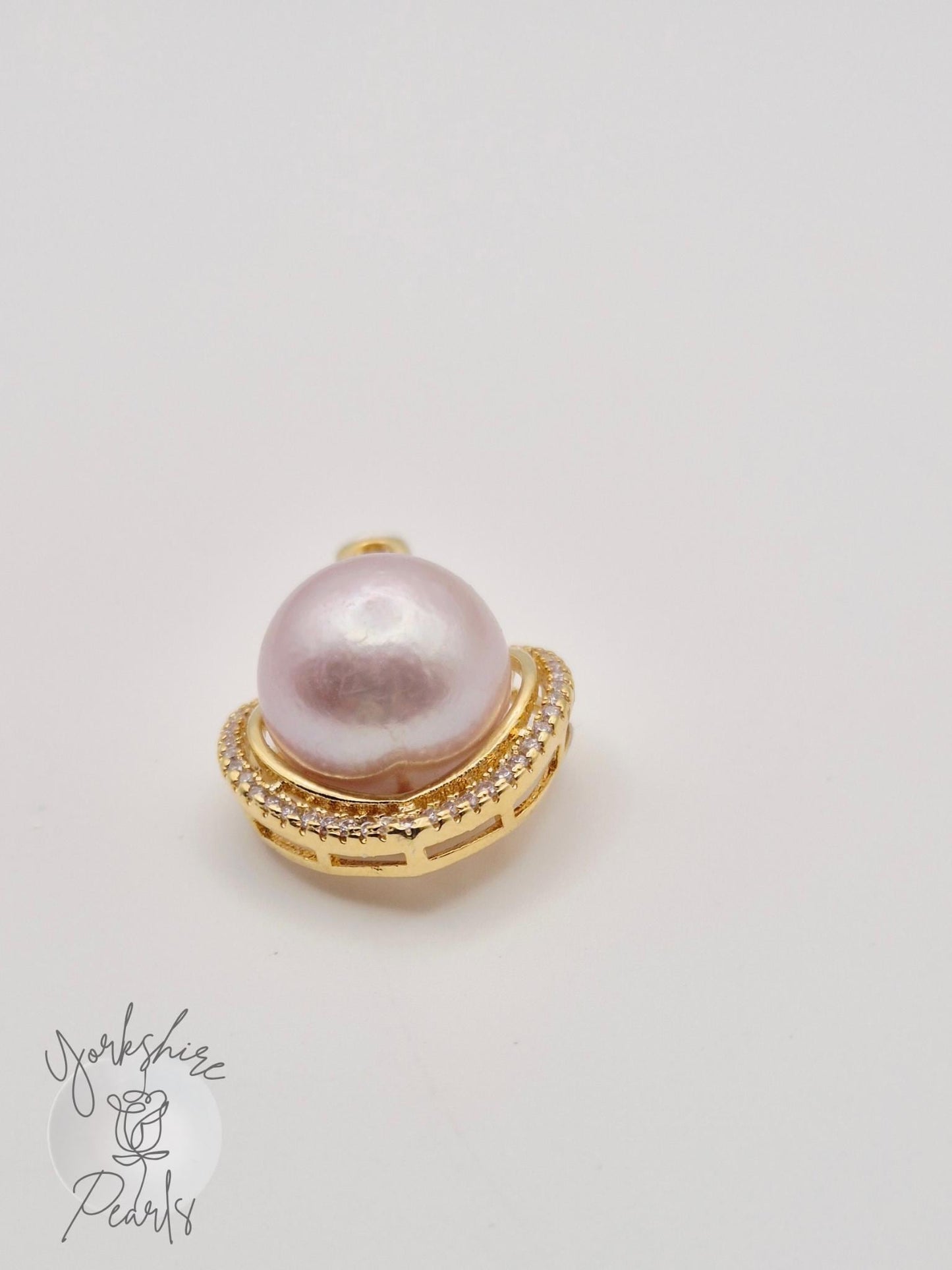 Golden Teardrop Large Edison Pearl Pendant
