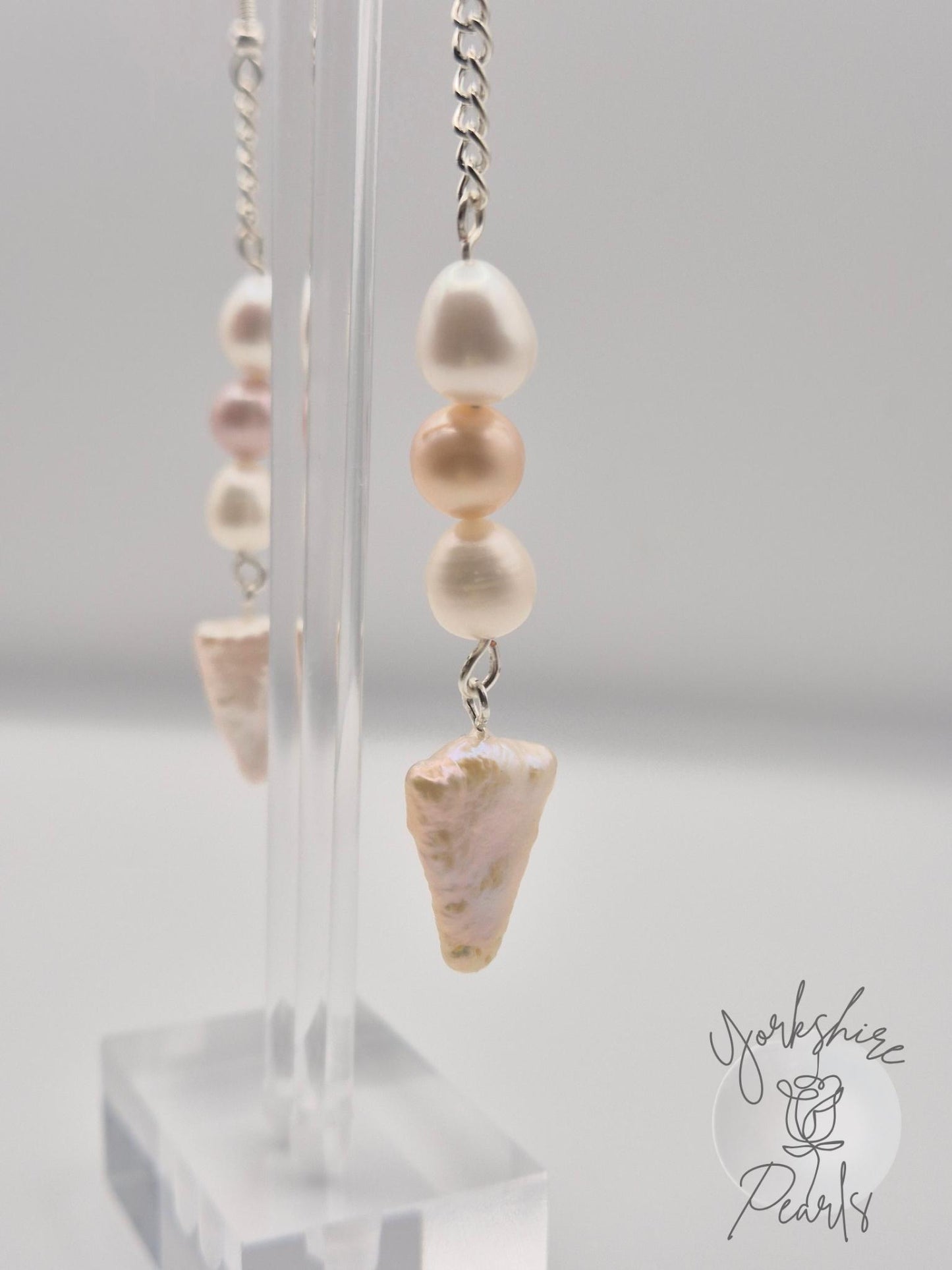Multiple Pearl Drop Earrings