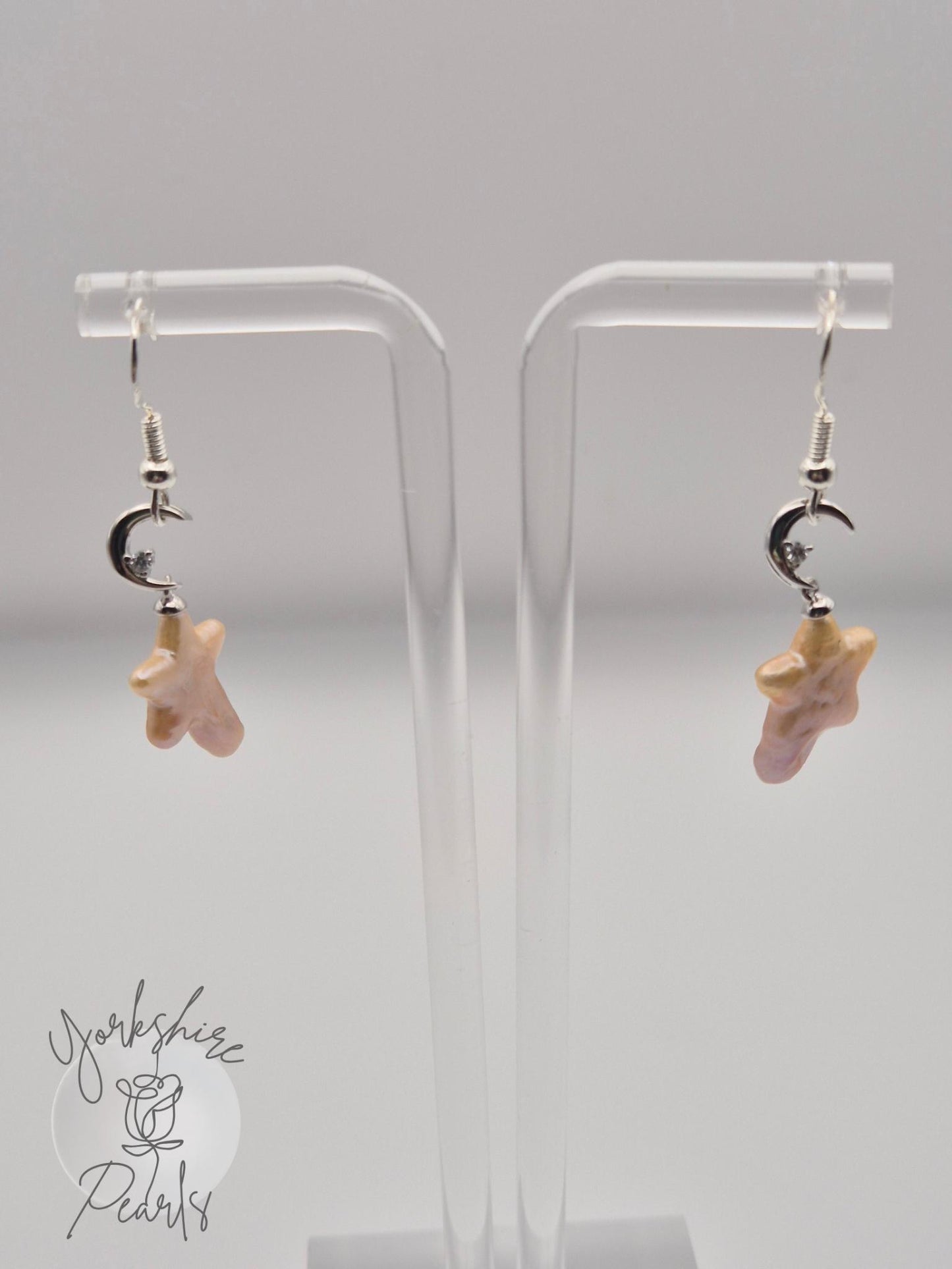 Shooting Star Pearl Earrings