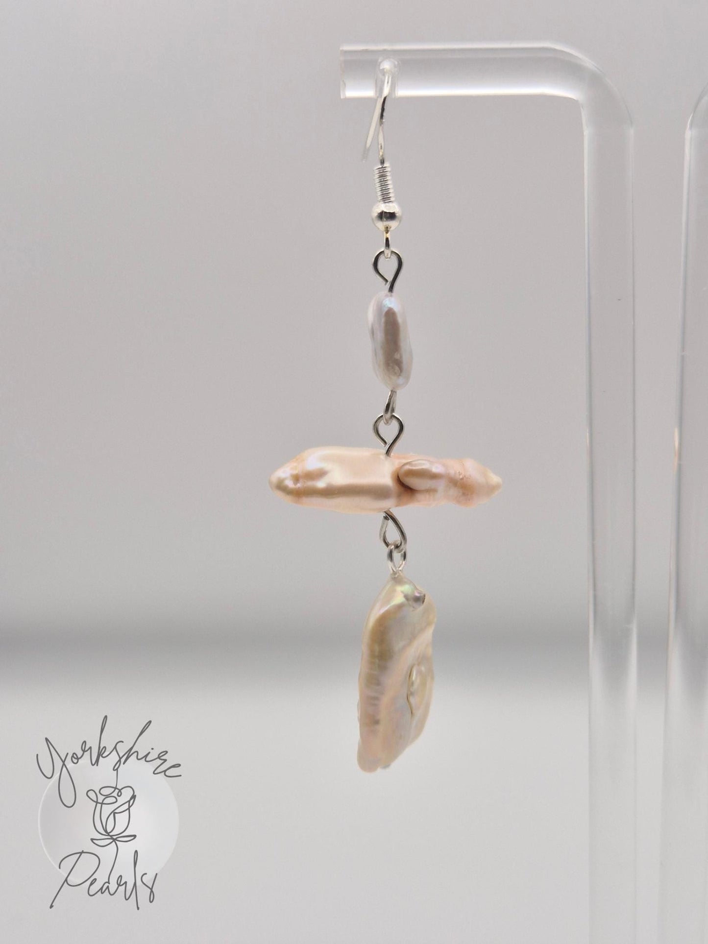 Multiple Pearl Shape Drop Earrings