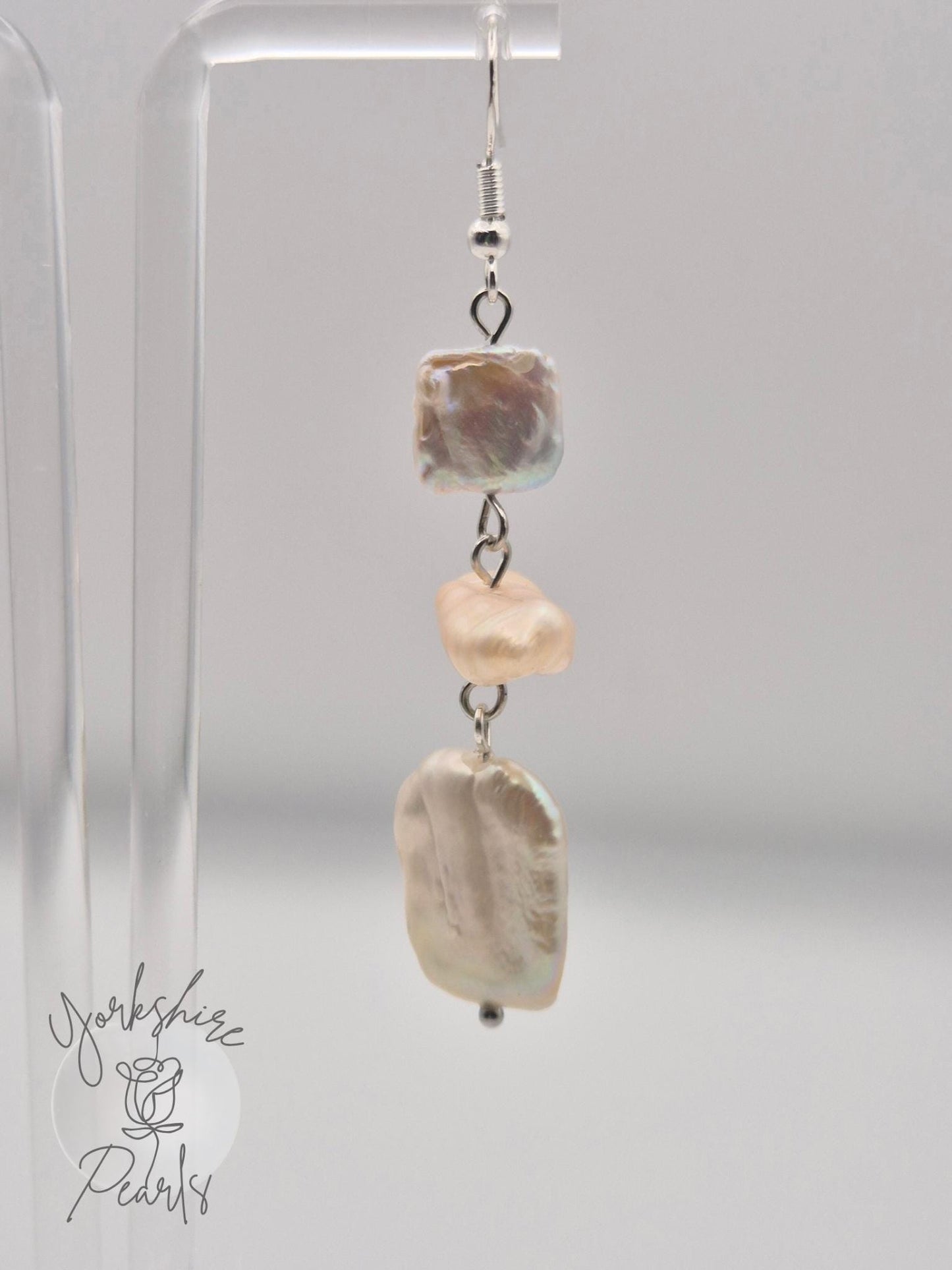 Multiple Pearl Shape Drop Earrings