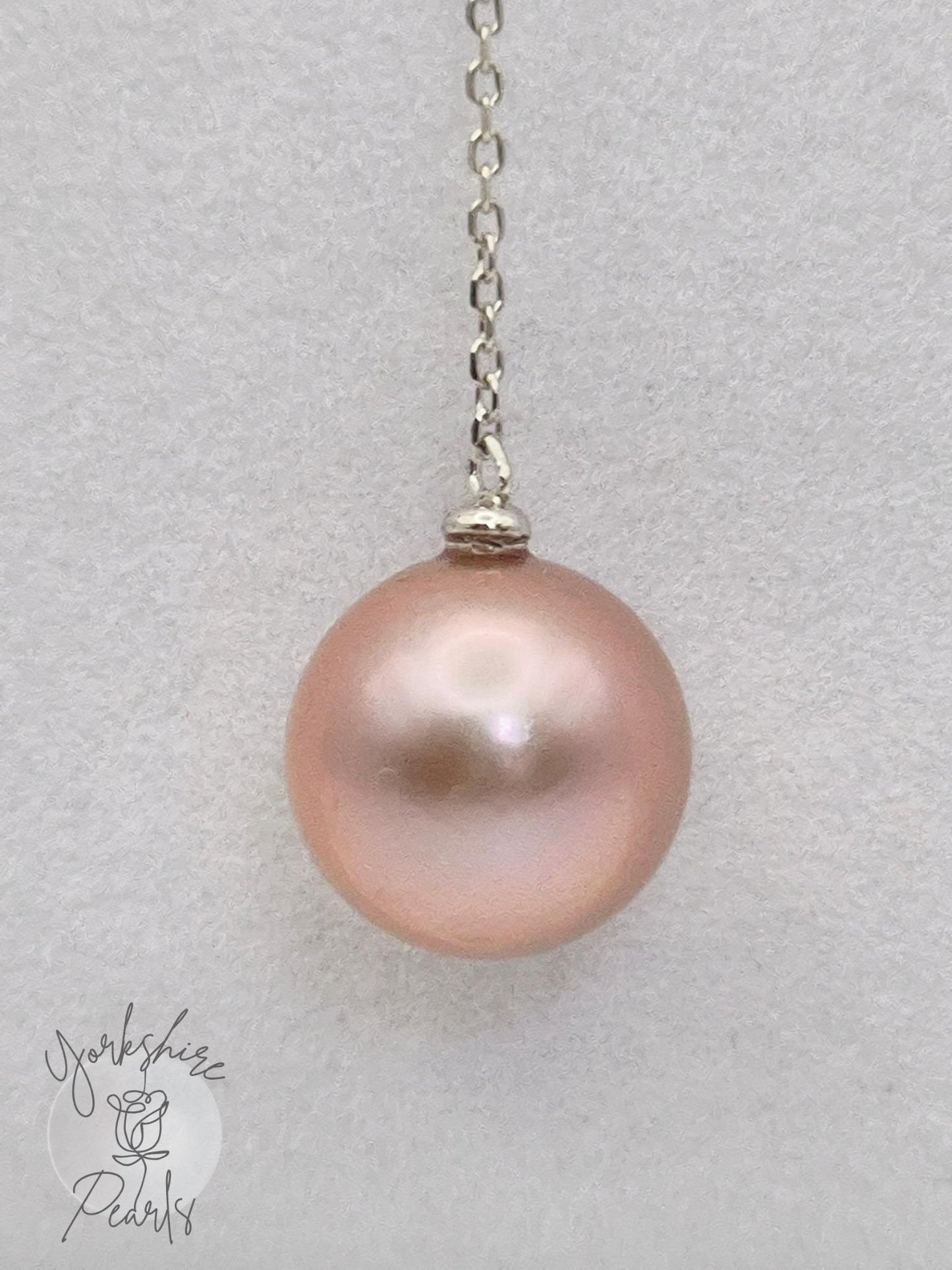 Cube Drop Edison Pearl Necklace - Sterling Silver
